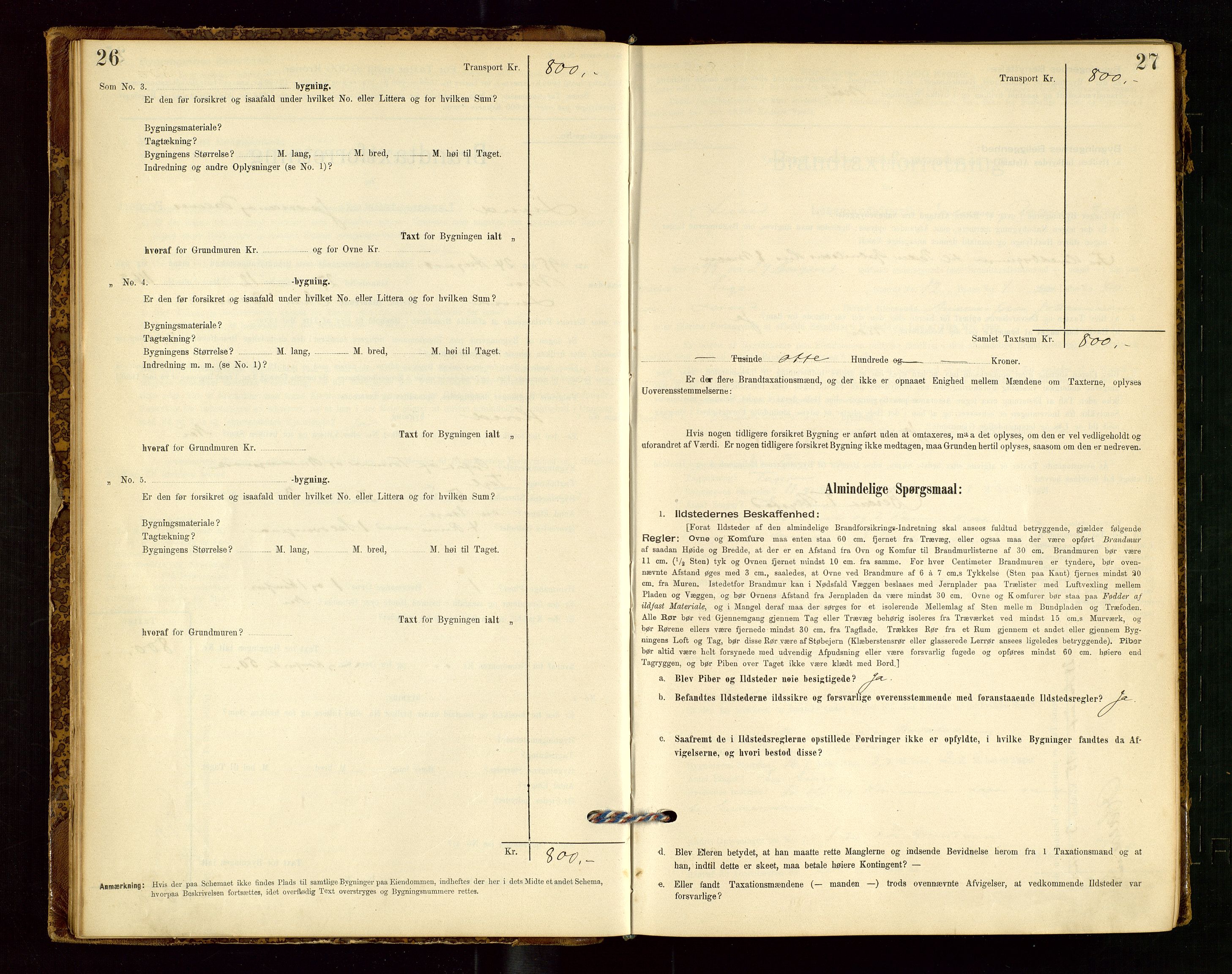 Lund lensmannskontor, AV/SAST-A-100303/Gob/L0001: "Brandtakstprotokol", 1894-1907, s. 26-27