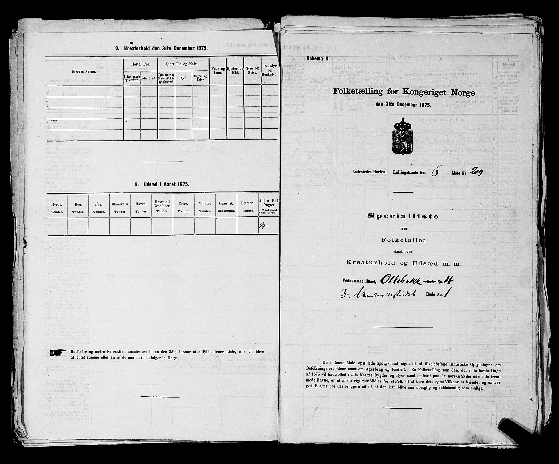 SAKO, Folketelling 1875 for 0703P Horten prestegjeld, 1875, s. 484