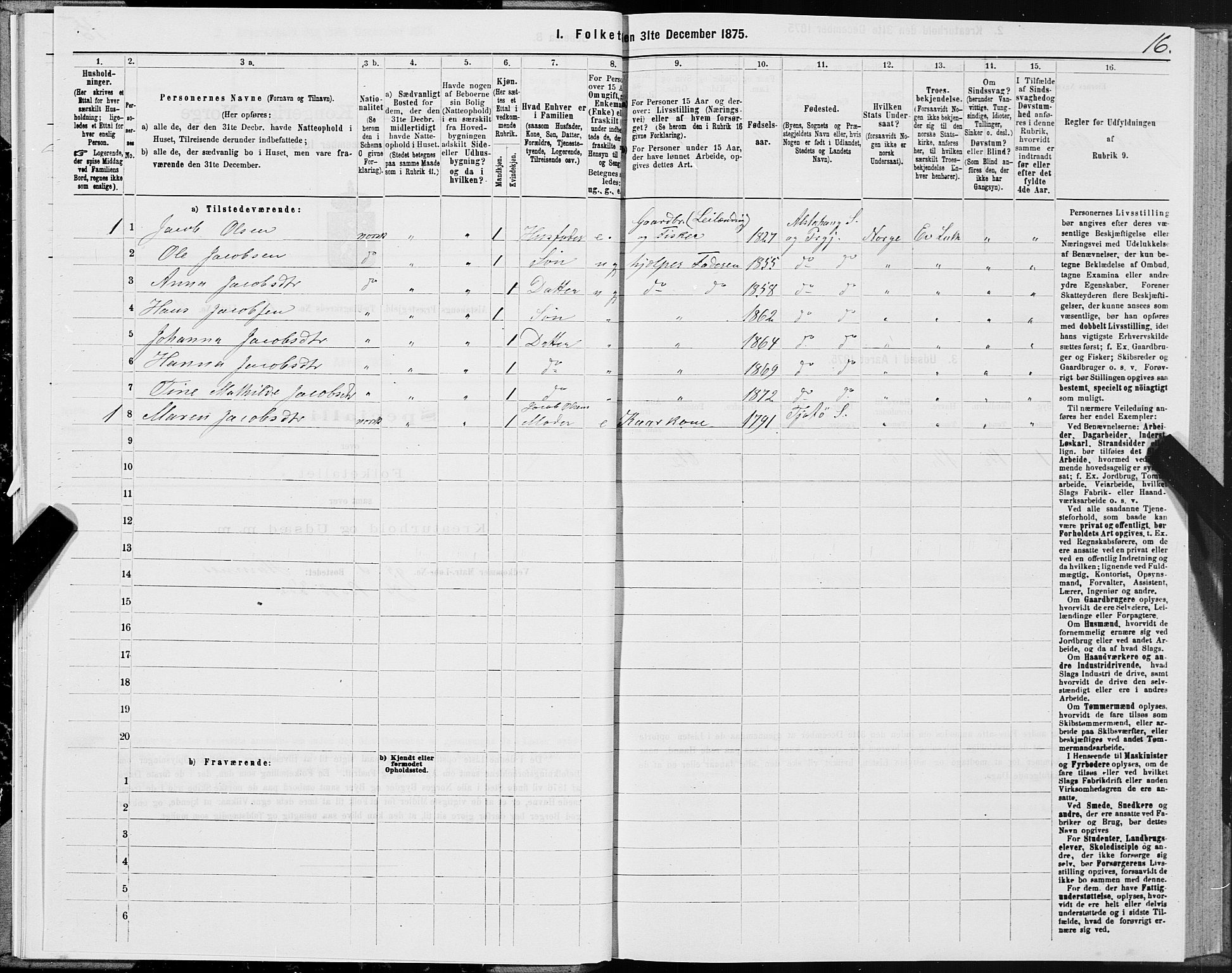 SAT, Folketelling 1875 for 1820P Alstahaug prestegjeld, 1875, s. 1016