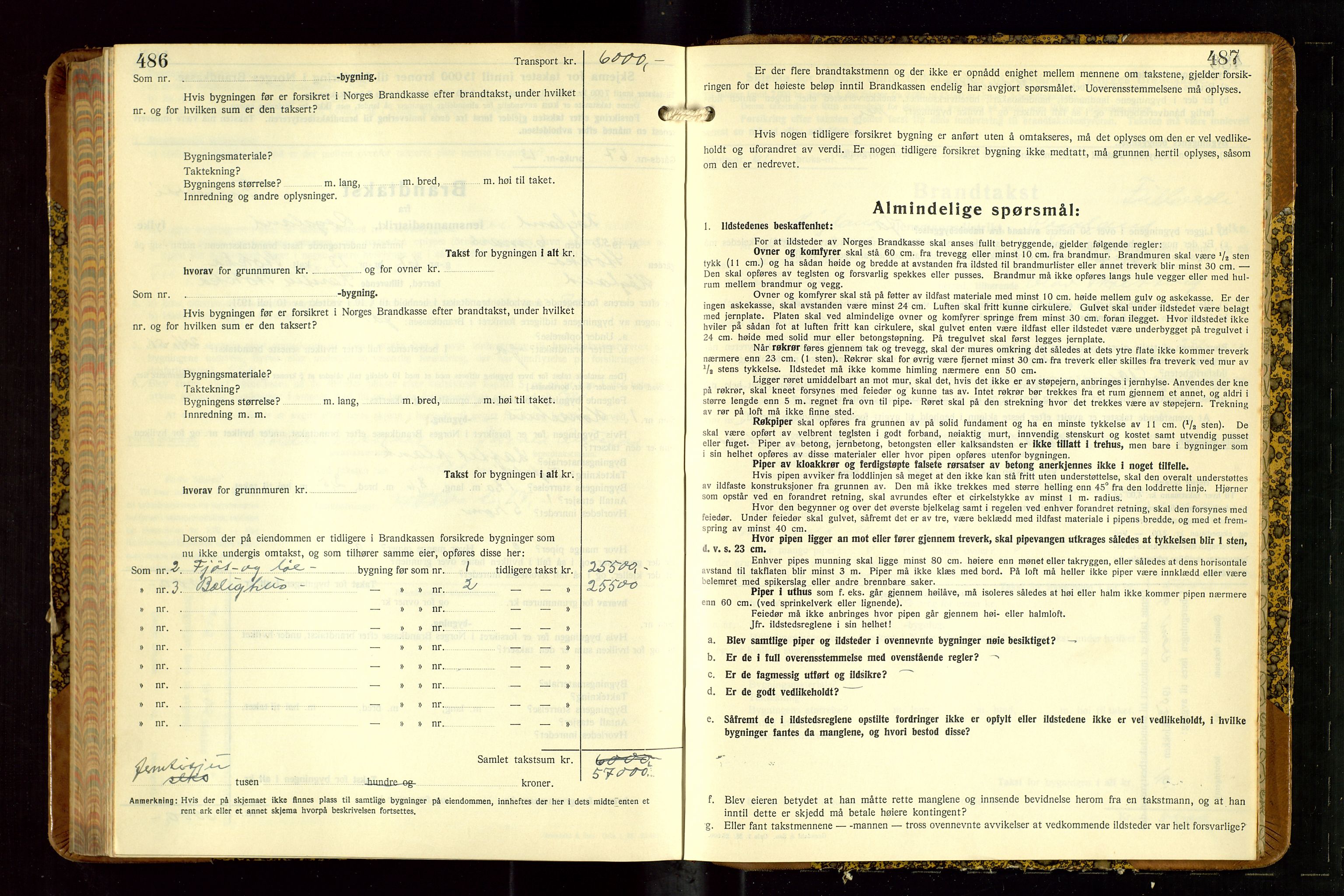 Høyland/Sandnes lensmannskontor, AV/SAST-A-100166/Gob/L0008: "Branntakstprotokoll", 1940-1952, s. 486-487