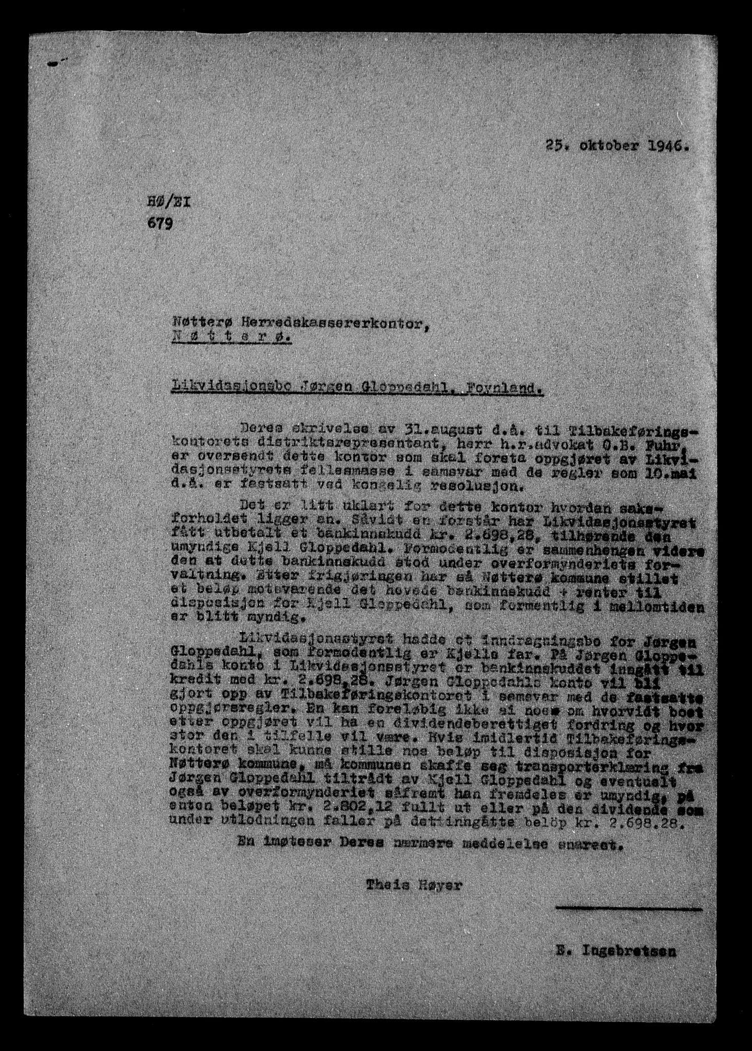 Justisdepartementet, Tilbakeføringskontoret for inndratte formuer, AV/RA-S-1564/H/Hc/Hcd/L0995: --, 1945-1947, s. 792