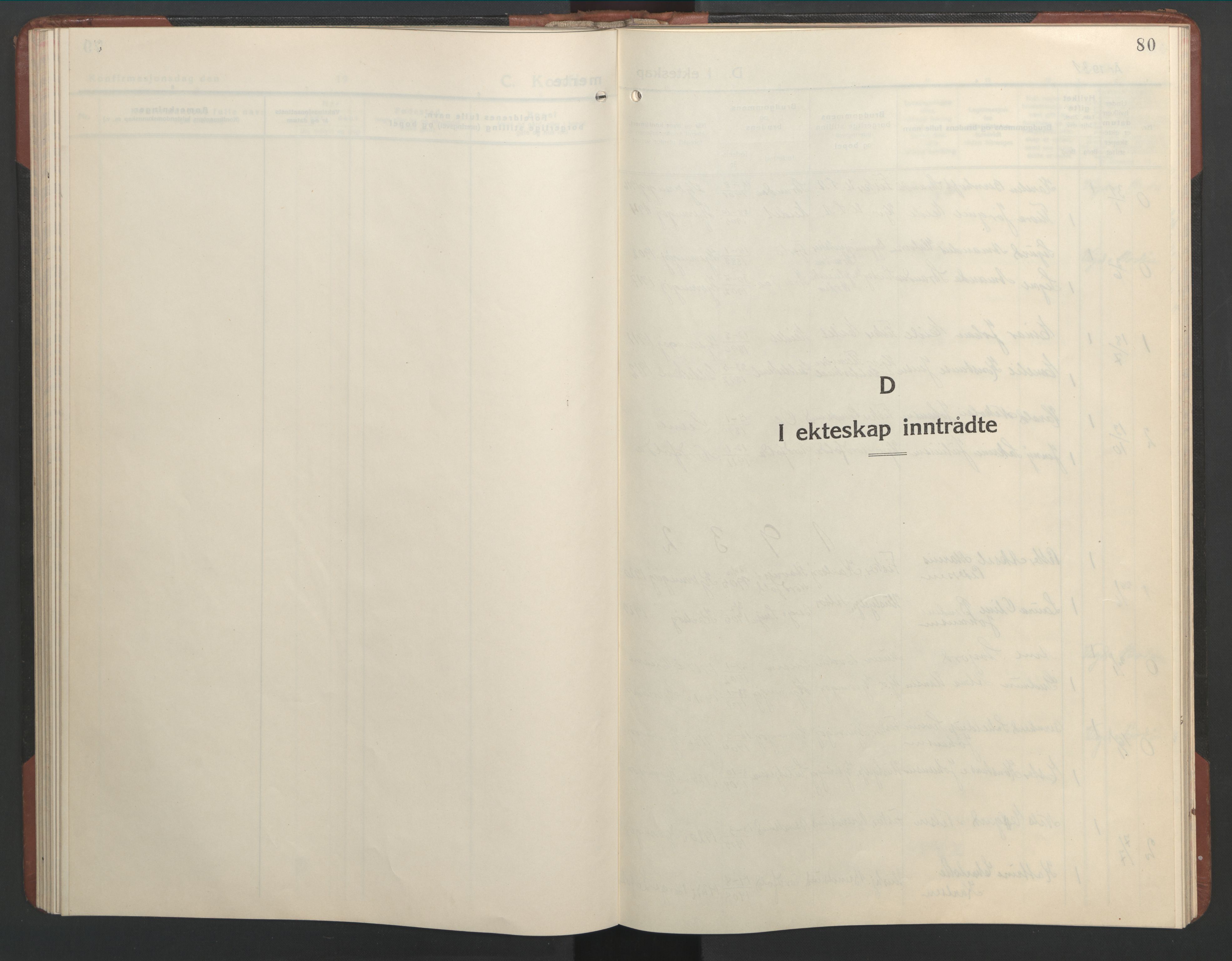 Ministerialprotokoller, klokkerbøker og fødselsregistre - Nordland, AV/SAT-A-1459/803/L0078: Klokkerbok nr. 803C05, 1931-1952, s. 80