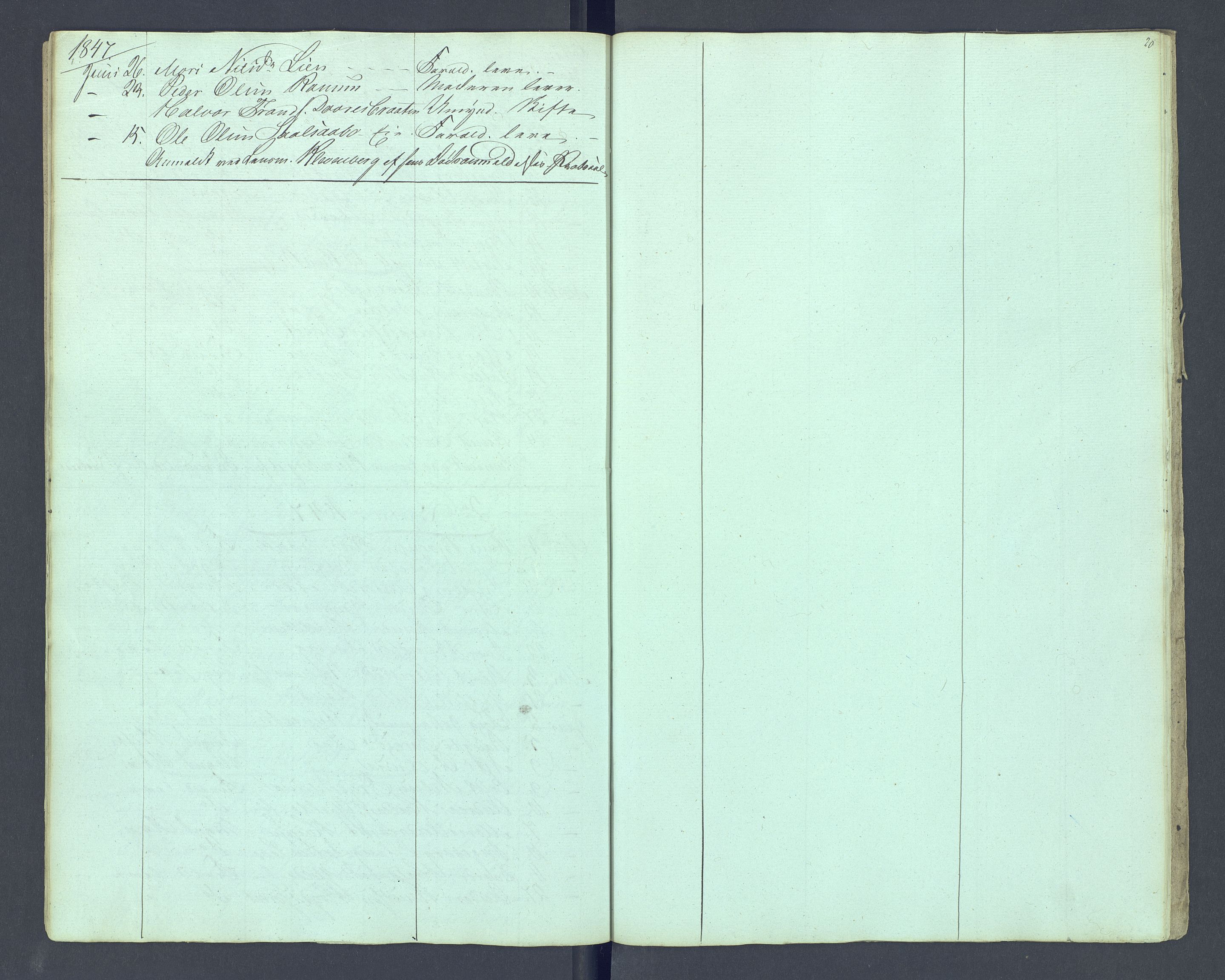 Valdres sorenskriveri, AV/SAH-TING-016/J/Je/L0001/0004: Dødsfallsprotokoller / Dødsfallsprotokoll, 1844-1847, s. 20