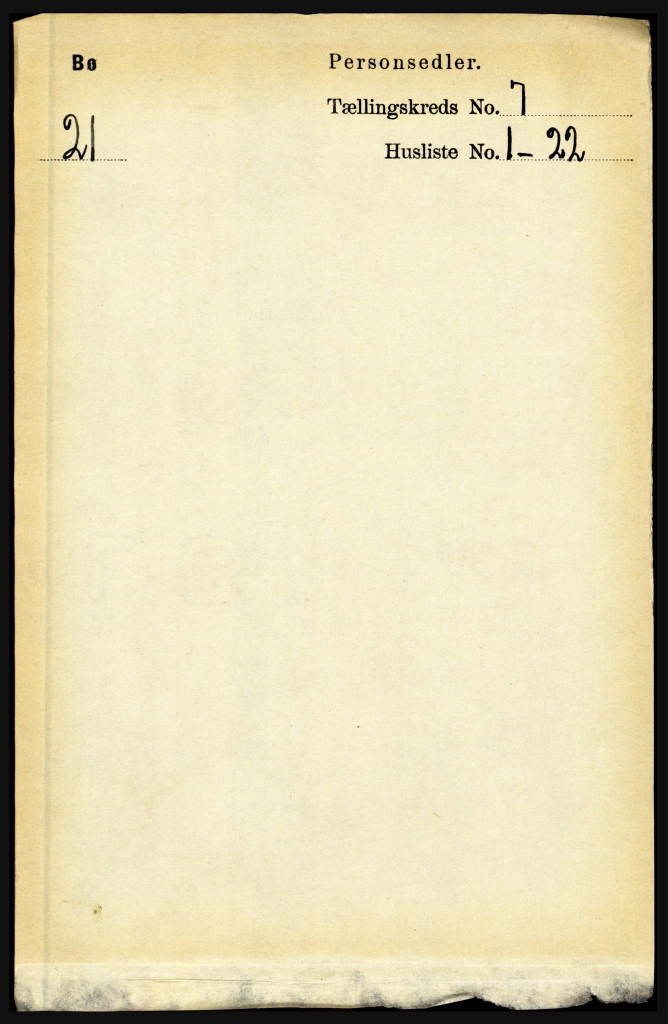 RA, Folketelling 1891 for 1867 Bø herred, 1891, s. 2486