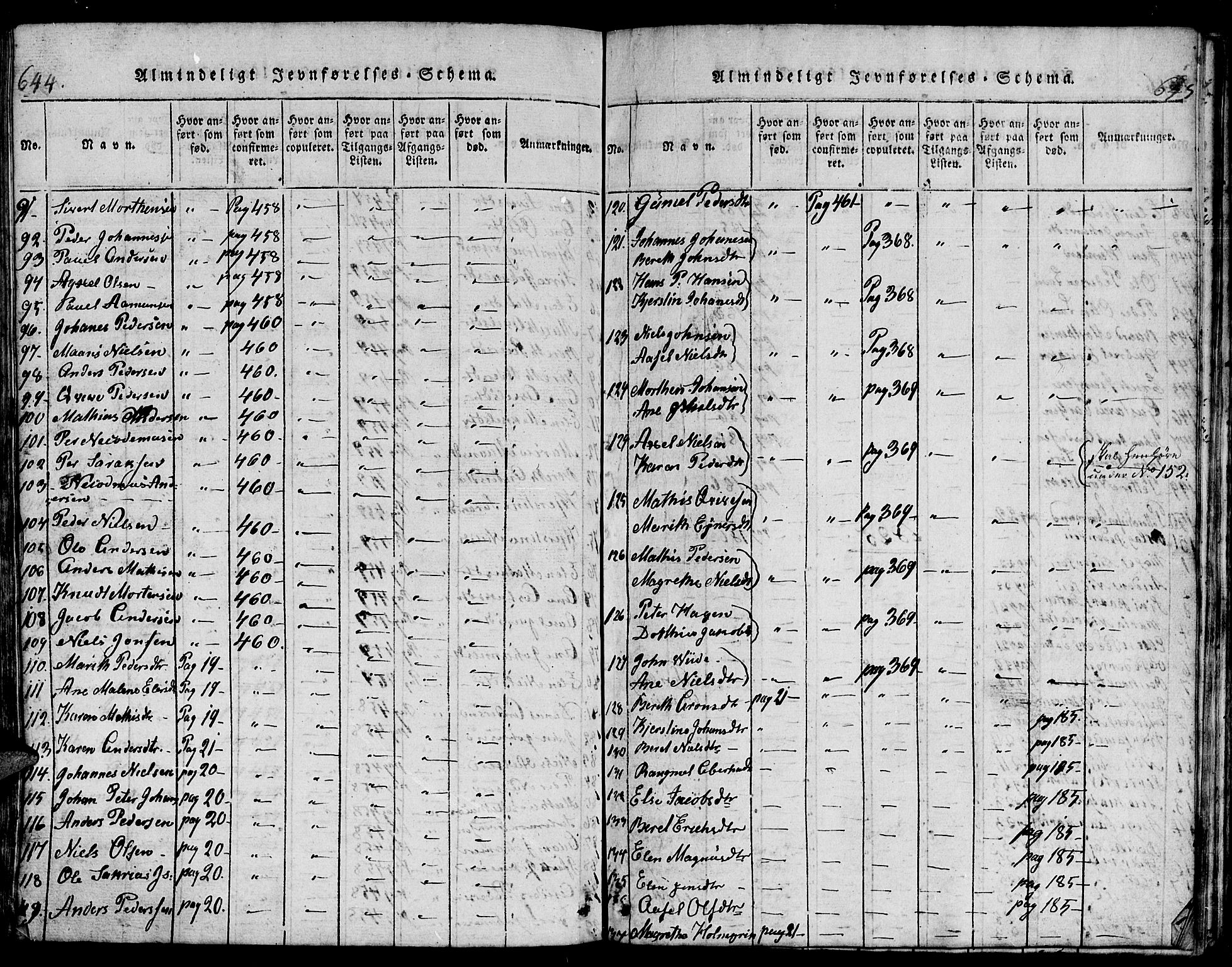 Hammerfest sokneprestkontor, SATØ/S-1347/H/Hb/L0001.klokk: Klokkerbok nr. 1, 1822-1850, s. 644-645