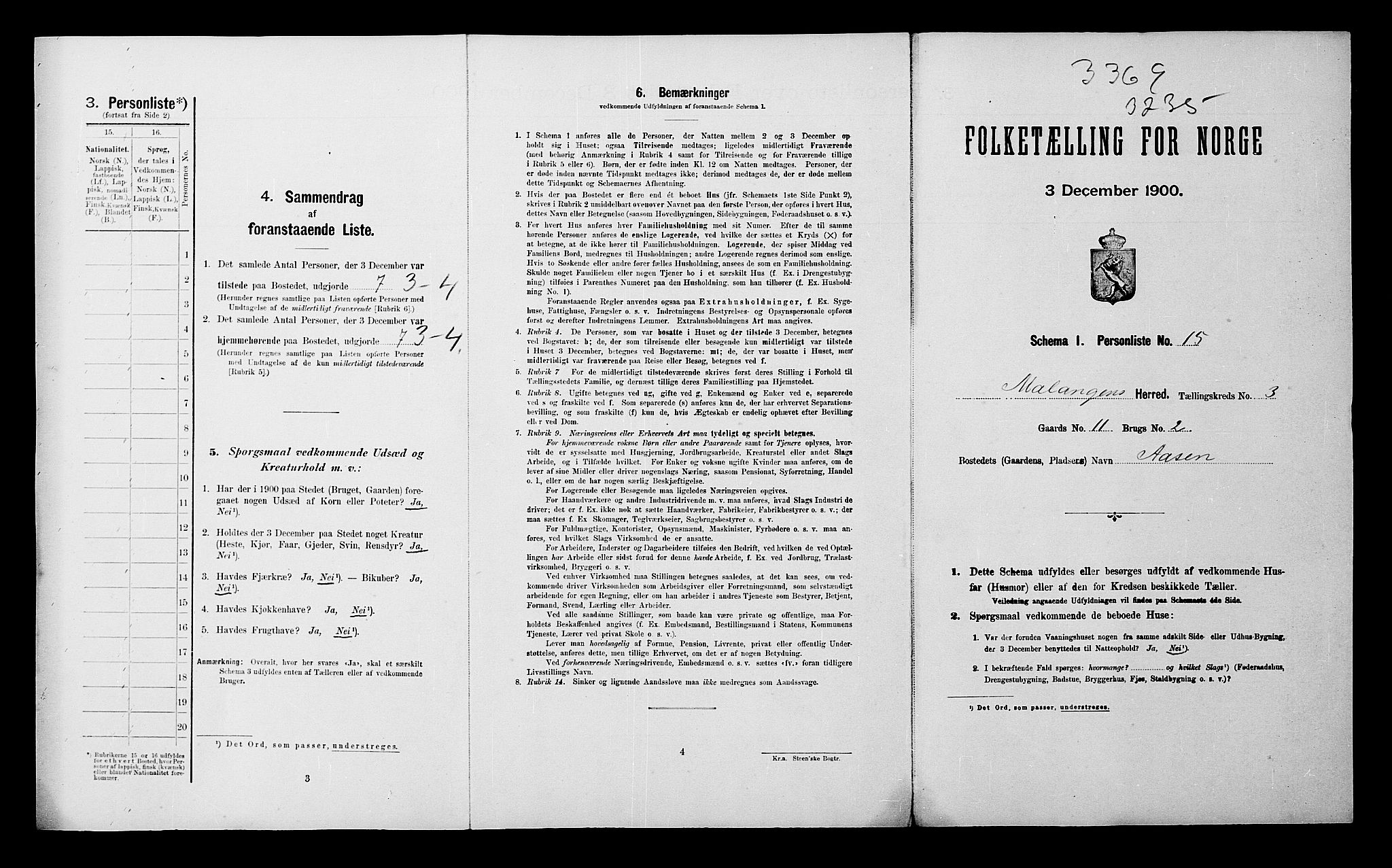 SATØ, Folketelling 1900 for 1932 Malangen herred, 1900, s. 26