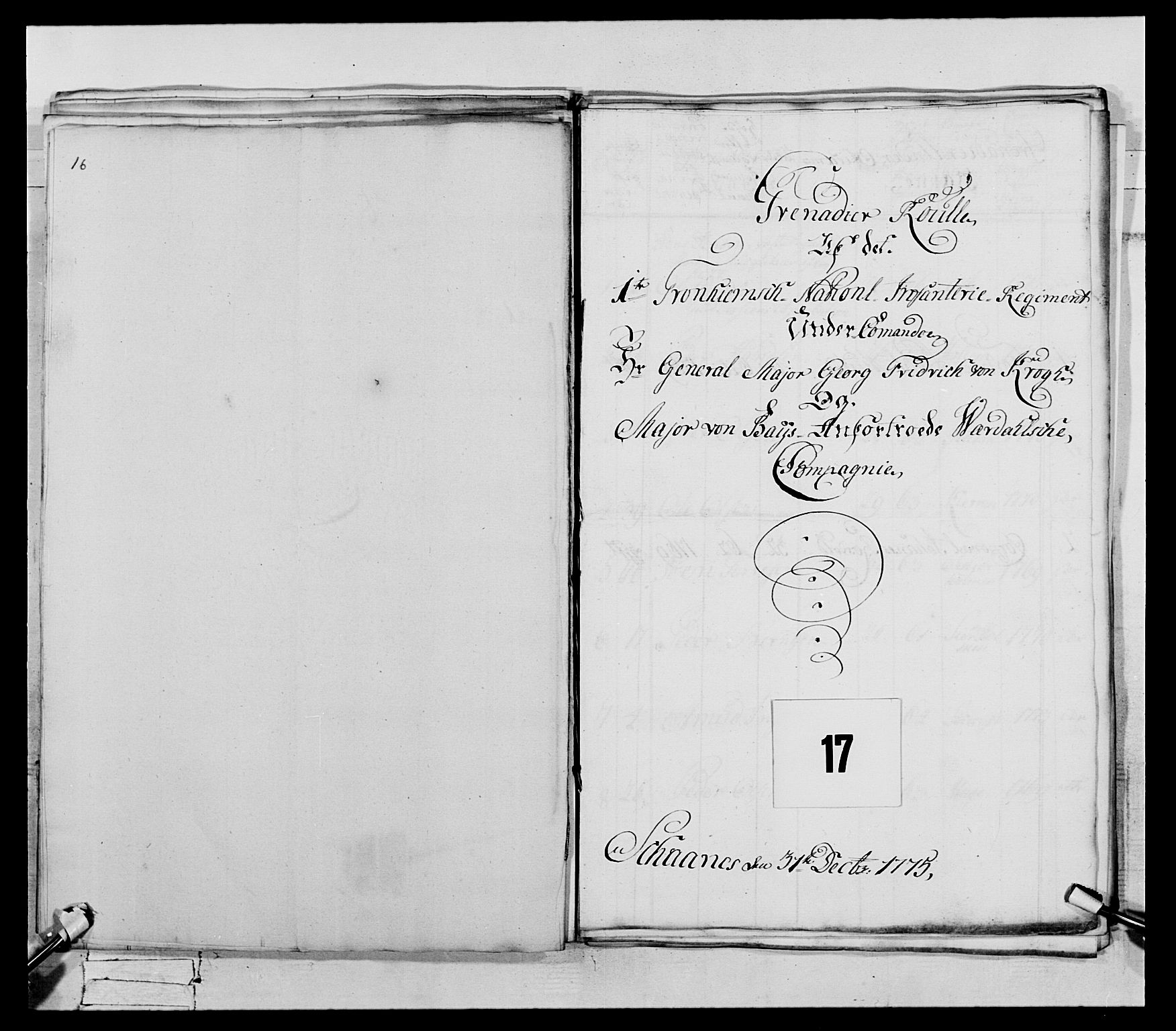 Generalitets- og kommissariatskollegiet, Det kongelige norske kommissariatskollegium, AV/RA-EA-5420/E/Eh/L0073: 1. Trondheimske nasjonale infanteriregiment, 1774-1779, s. 77