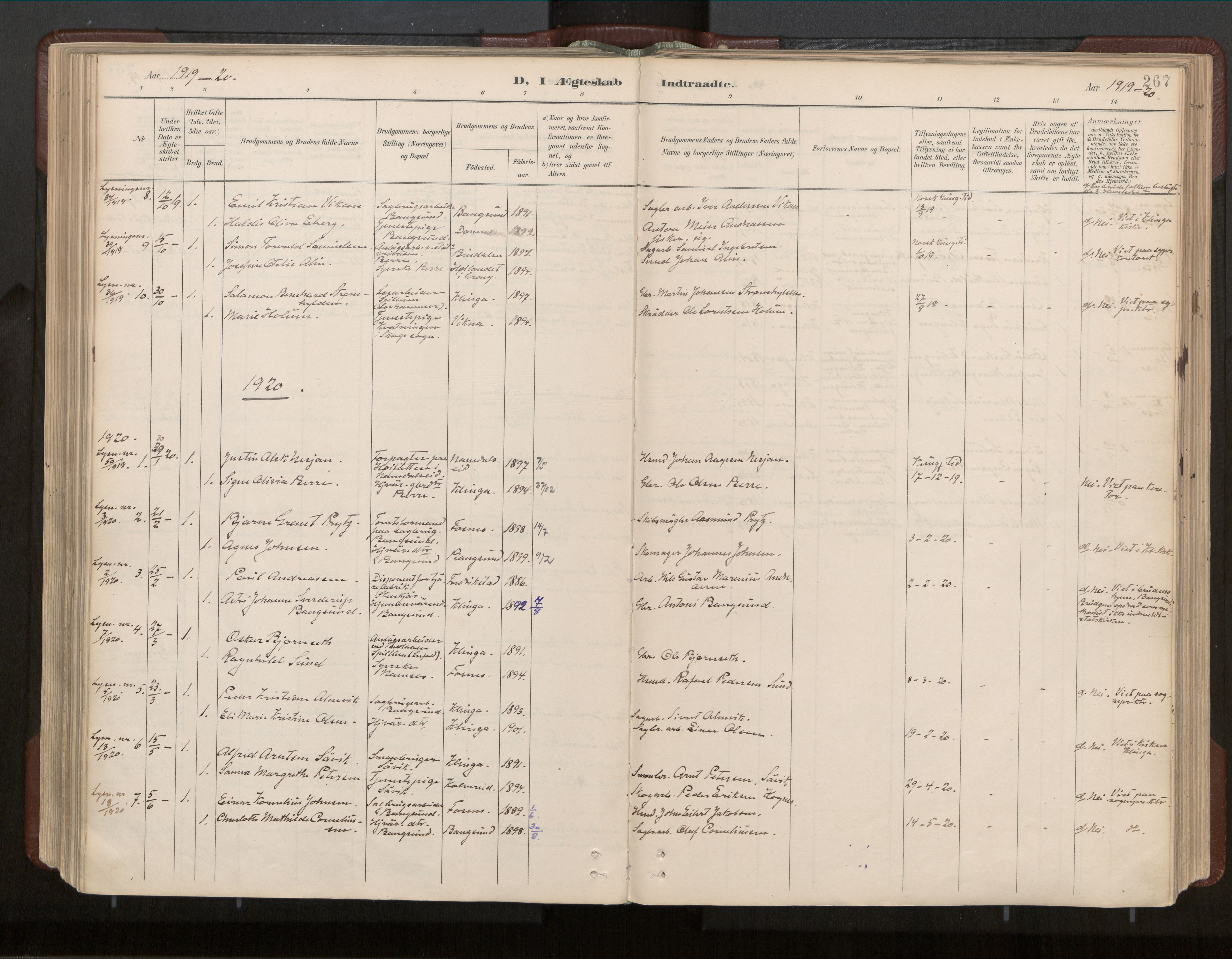 Ministerialprotokoller, klokkerbøker og fødselsregistre - Nord-Trøndelag, SAT/A-1458/770/L0589: Ministerialbok nr. 770A03, 1887-1929, s. 267