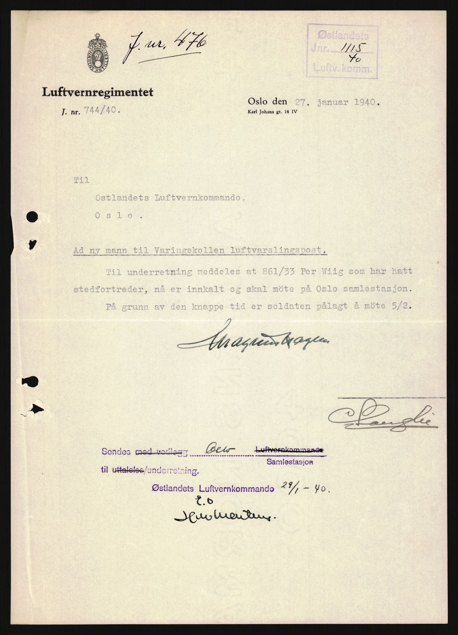 Forsvaret, Forsvarets krigshistoriske avdeling, AV/RA-RAFA-2017/Y/Yb/L0162: II-C-11-828  -  Luftvernet, 1940, s. 73