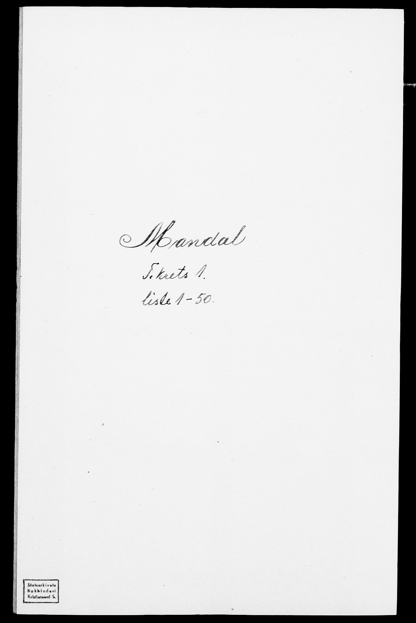 SAK, Folketelling 1875 for 1002B Mandal prestegjeld, Mandal ladested, 1875, s. 11