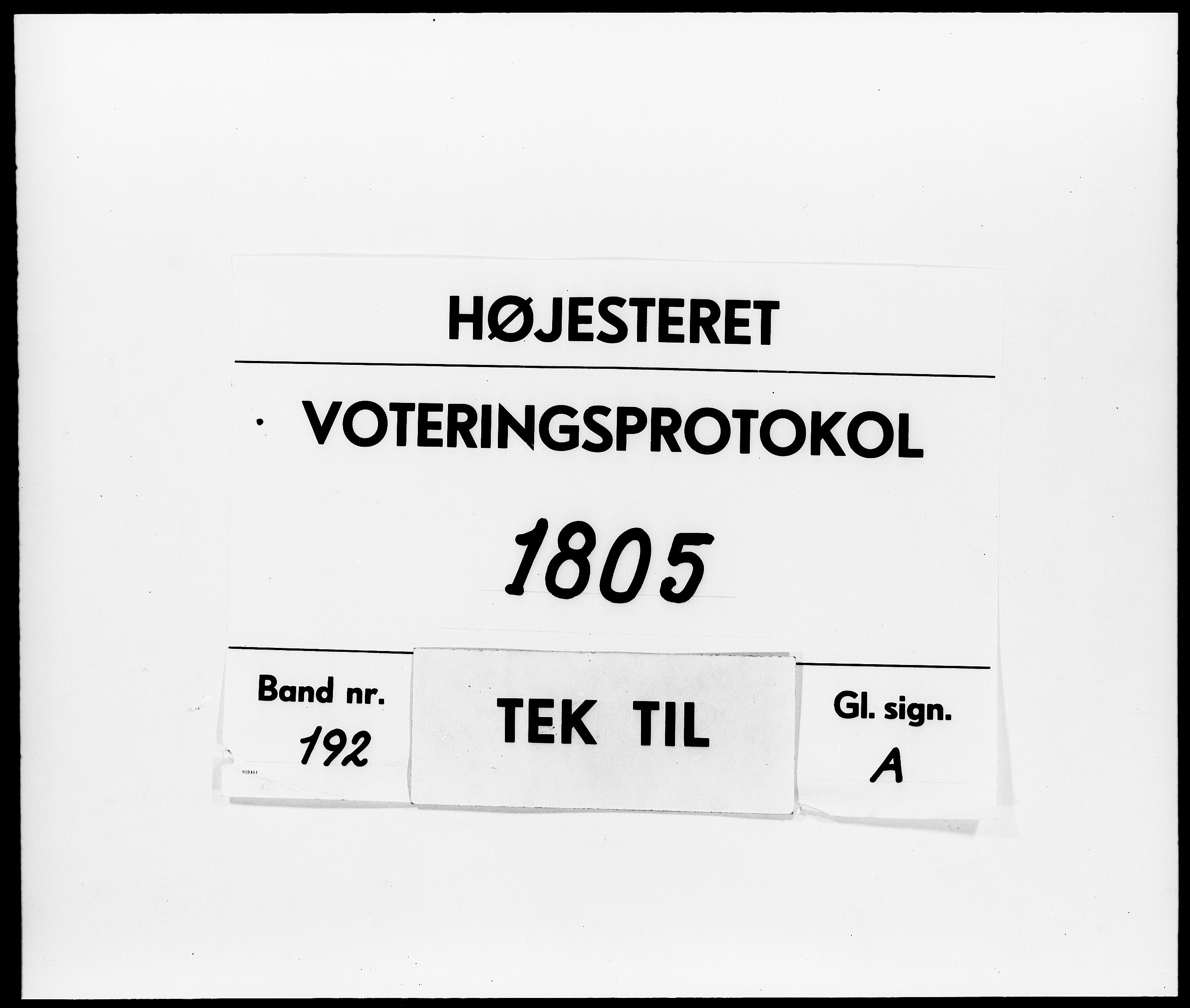 Højesteret, DRA/A-0009, 1805