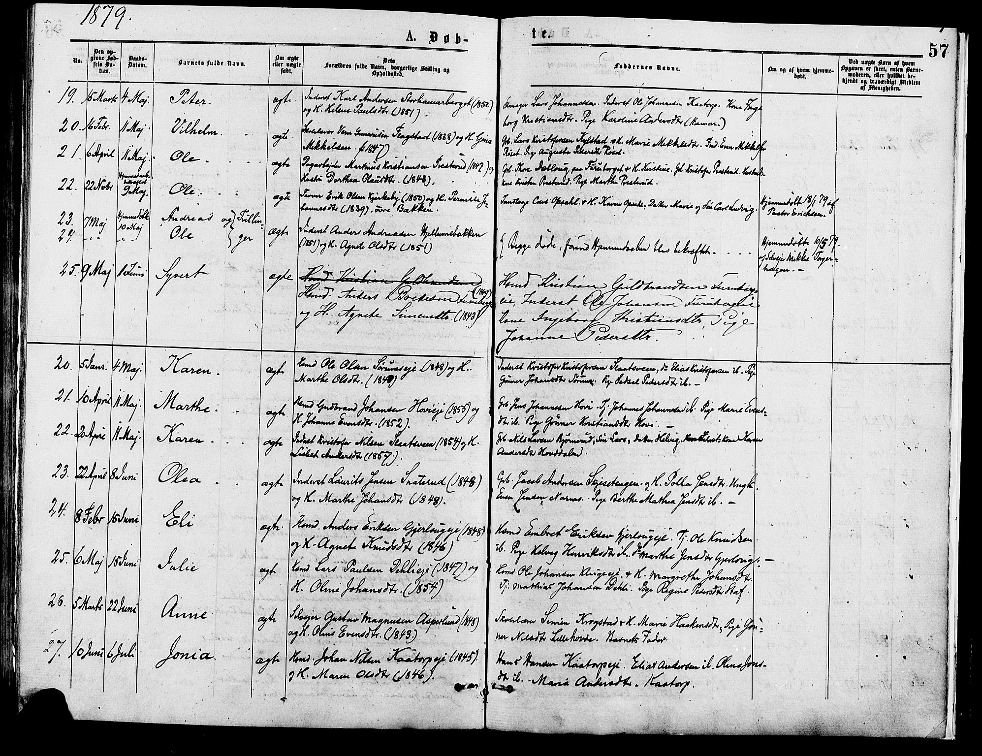 Vang prestekontor, Hedmark, AV/SAH-PREST-008/H/Ha/Haa/L0013: Ministerialbok nr. 13, 1855-1879, s. 57