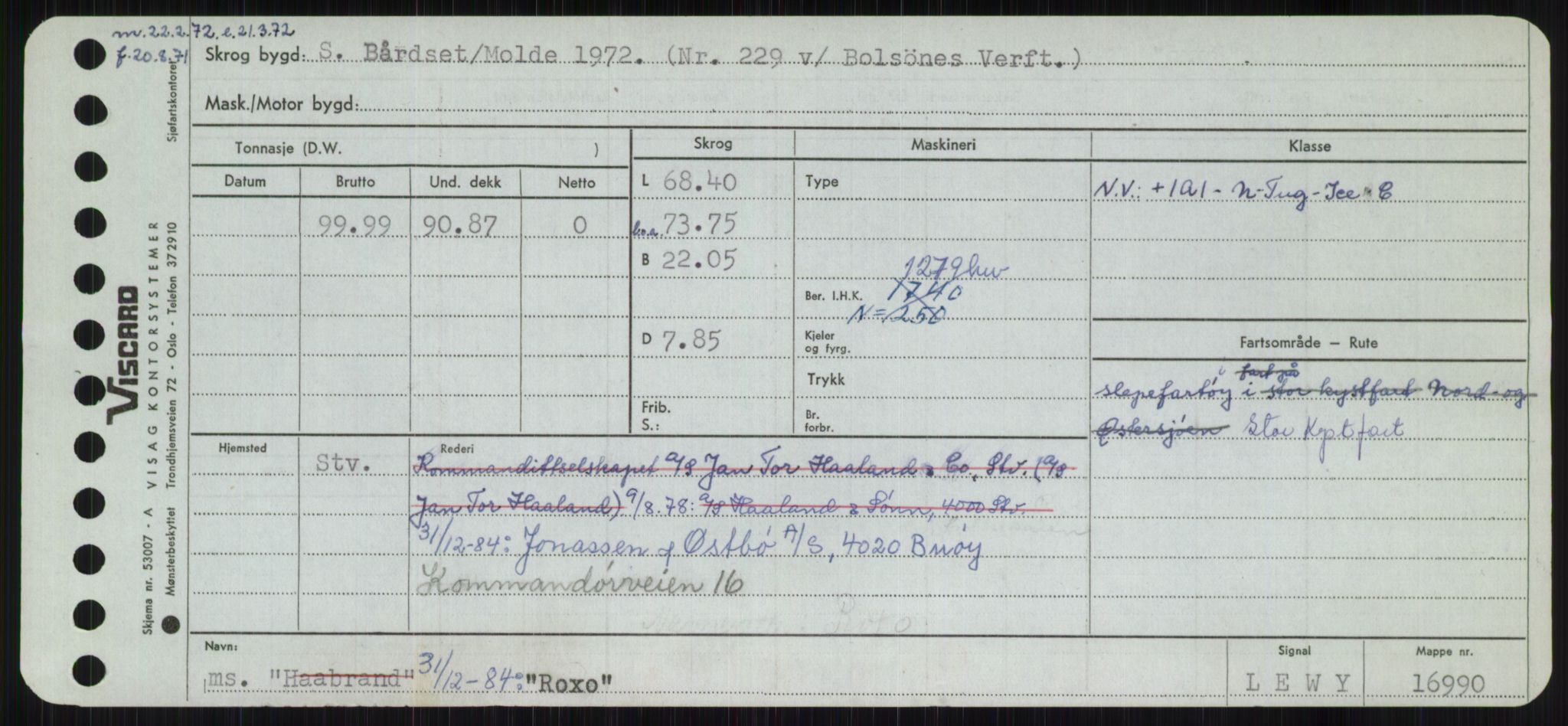 Sjøfartsdirektoratet med forløpere, Skipsmålingen, AV/RA-S-1627/H/Ha/L0004/0002: Fartøy, Mas-R / Fartøy, Odin-R, s. 869