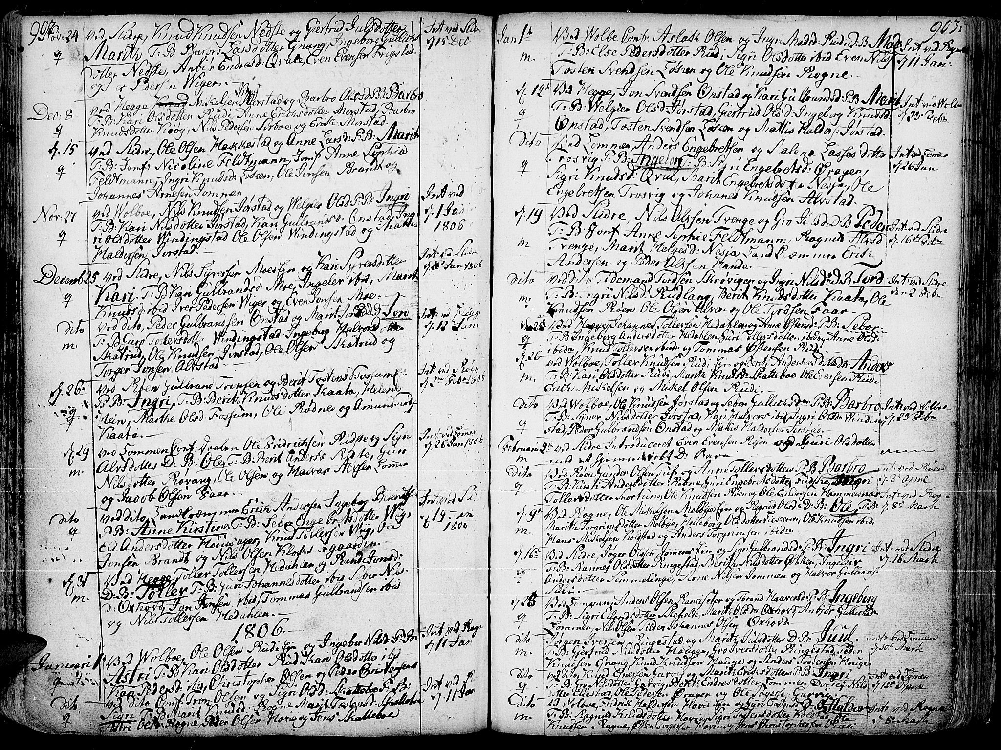 Slidre prestekontor, AV/SAH-PREST-134/H/Ha/Haa/L0001: Ministerialbok nr. 1, 1724-1814, s. 902-903
