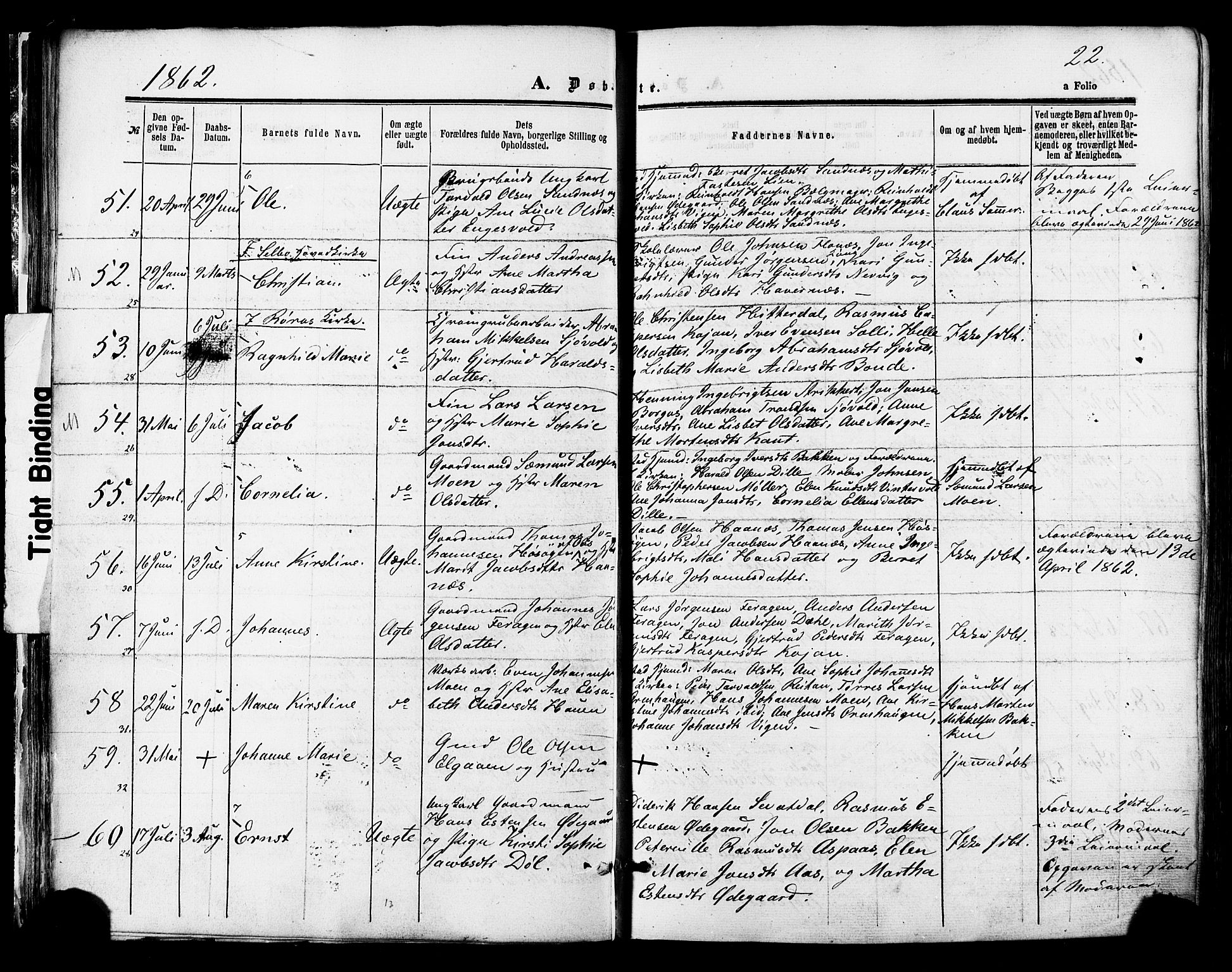 Ministerialprotokoller, klokkerbøker og fødselsregistre - Sør-Trøndelag, AV/SAT-A-1456/681/L0932: Ministerialbok nr. 681A10, 1860-1878, s. 22