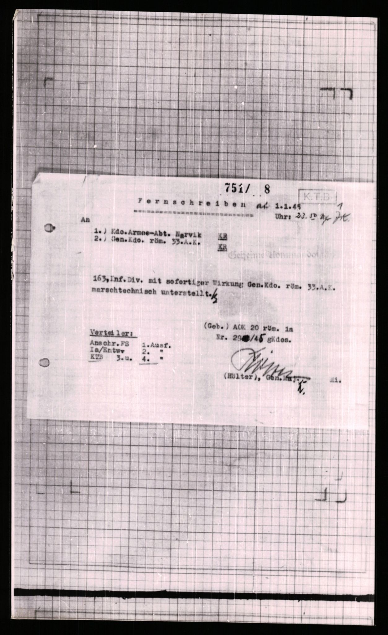 Forsvarets Overkommando. 2 kontor. Arkiv 11.4. Spredte tyske arkivsaker, AV/RA-RAFA-7031/D/Dar/Dara/L0006: Krigsdagbøker for 20. Gebirgs-Armee-Oberkommando (AOK 20), 1945, s. 16