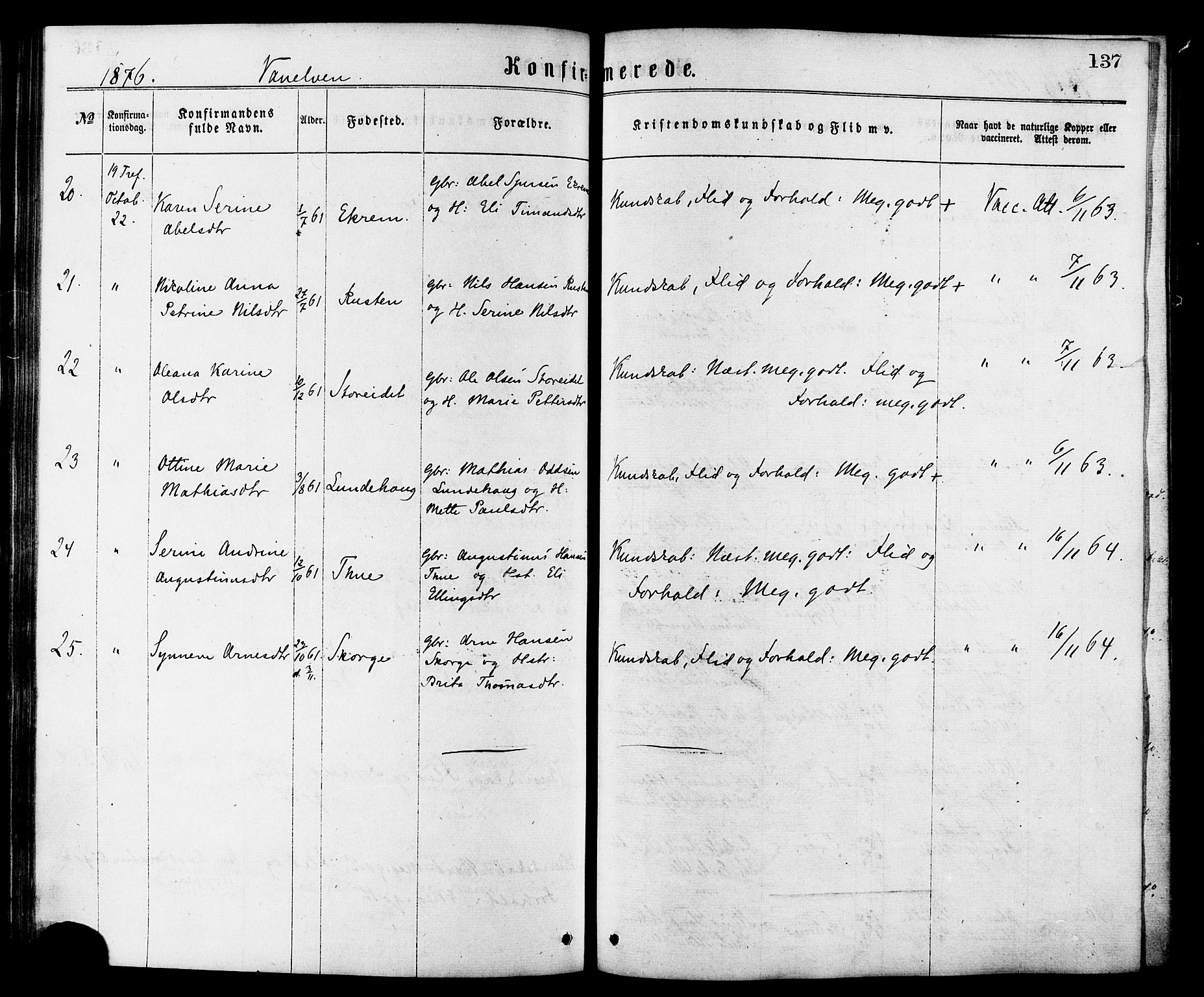 Ministerialprotokoller, klokkerbøker og fødselsregistre - Møre og Romsdal, AV/SAT-A-1454/501/L0007: Ministerialbok nr. 501A07, 1868-1884, s. 137