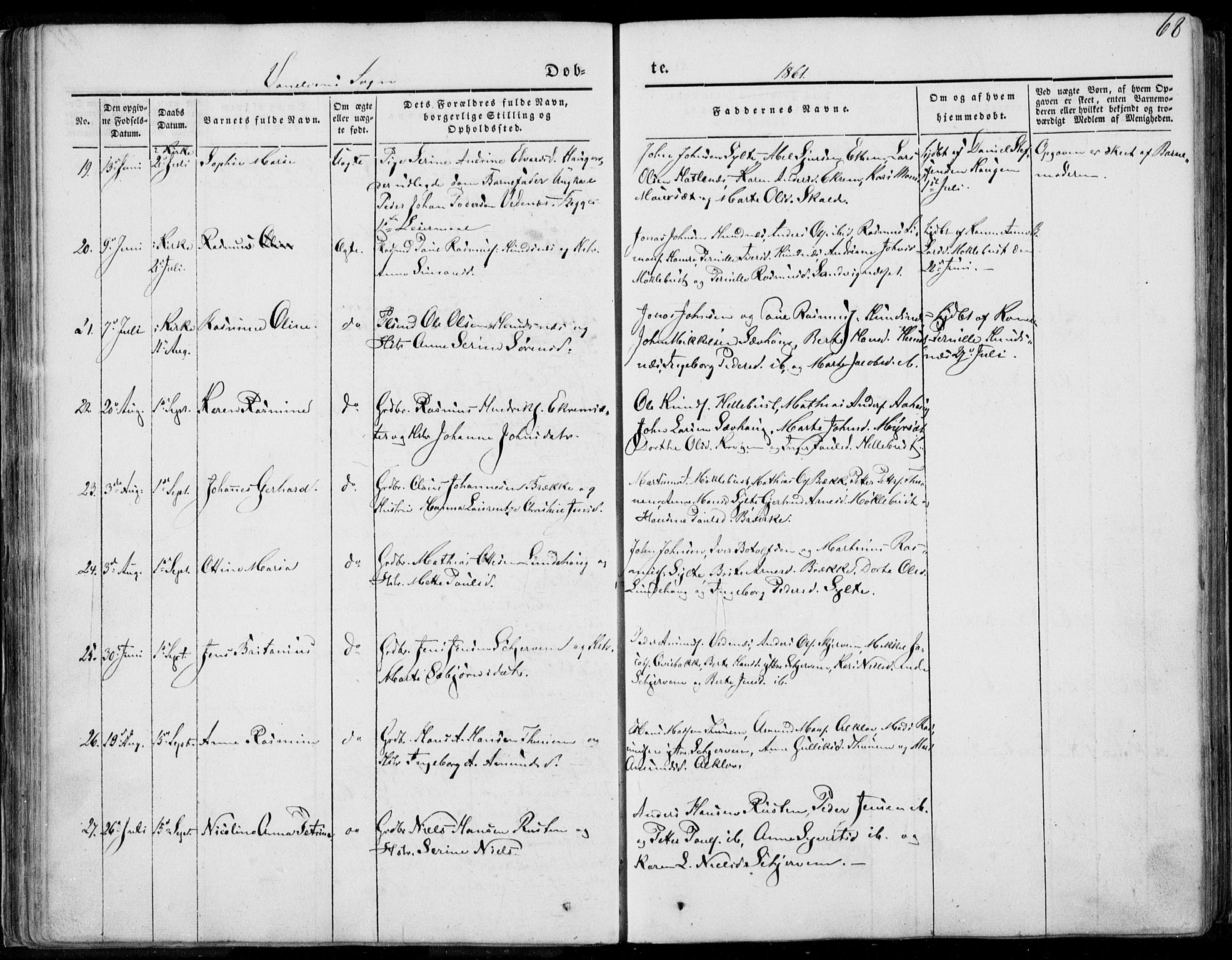 Ministerialprotokoller, klokkerbøker og fødselsregistre - Møre og Romsdal, AV/SAT-A-1454/501/L0006: Ministerialbok nr. 501A06, 1844-1868, s. 68