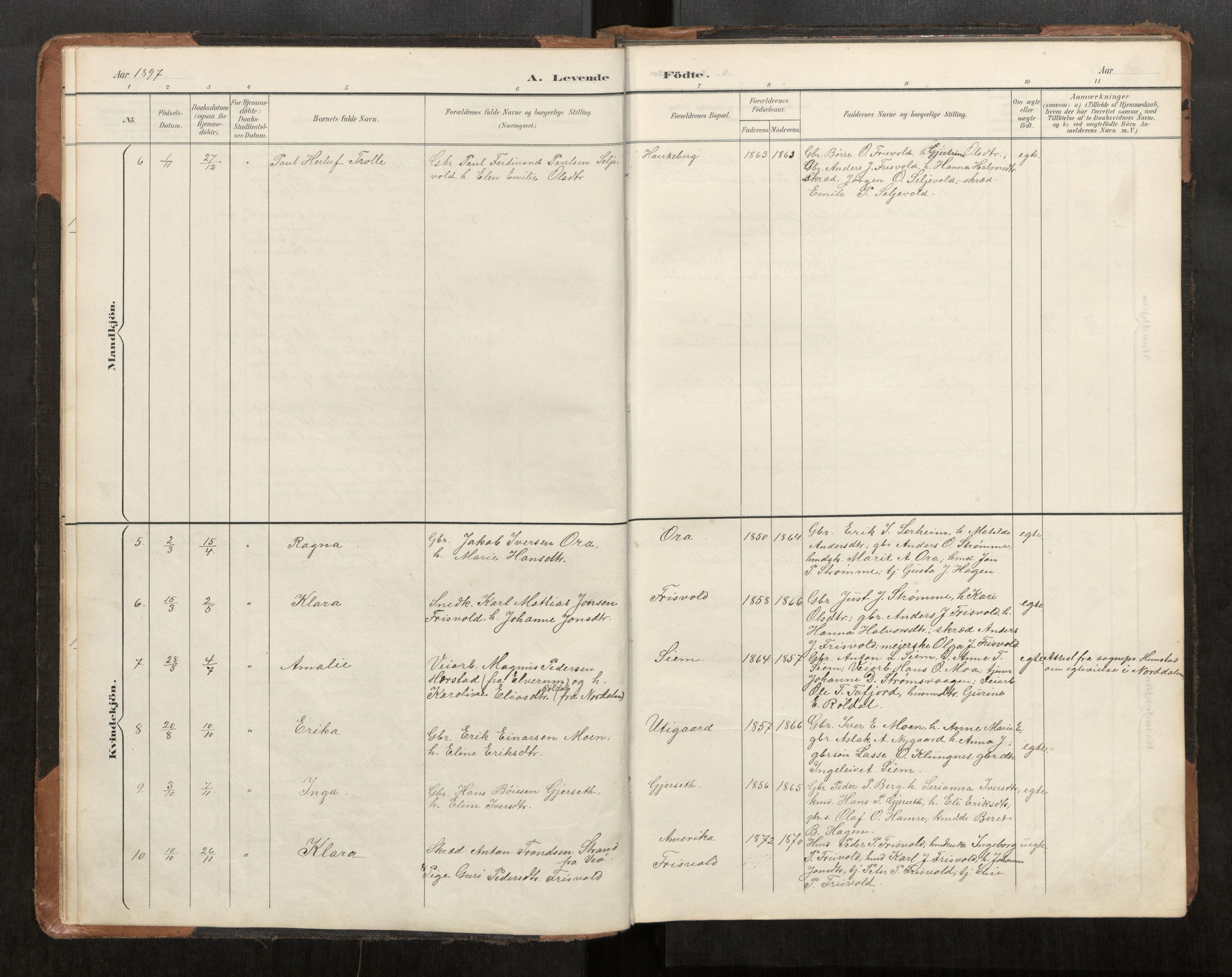 Ministerialprotokoller, klokkerbøker og fødselsregistre - Møre og Romsdal, AV/SAT-A-1454/542/L0561: Klokkerbok nr. 542C03, 1893-1931