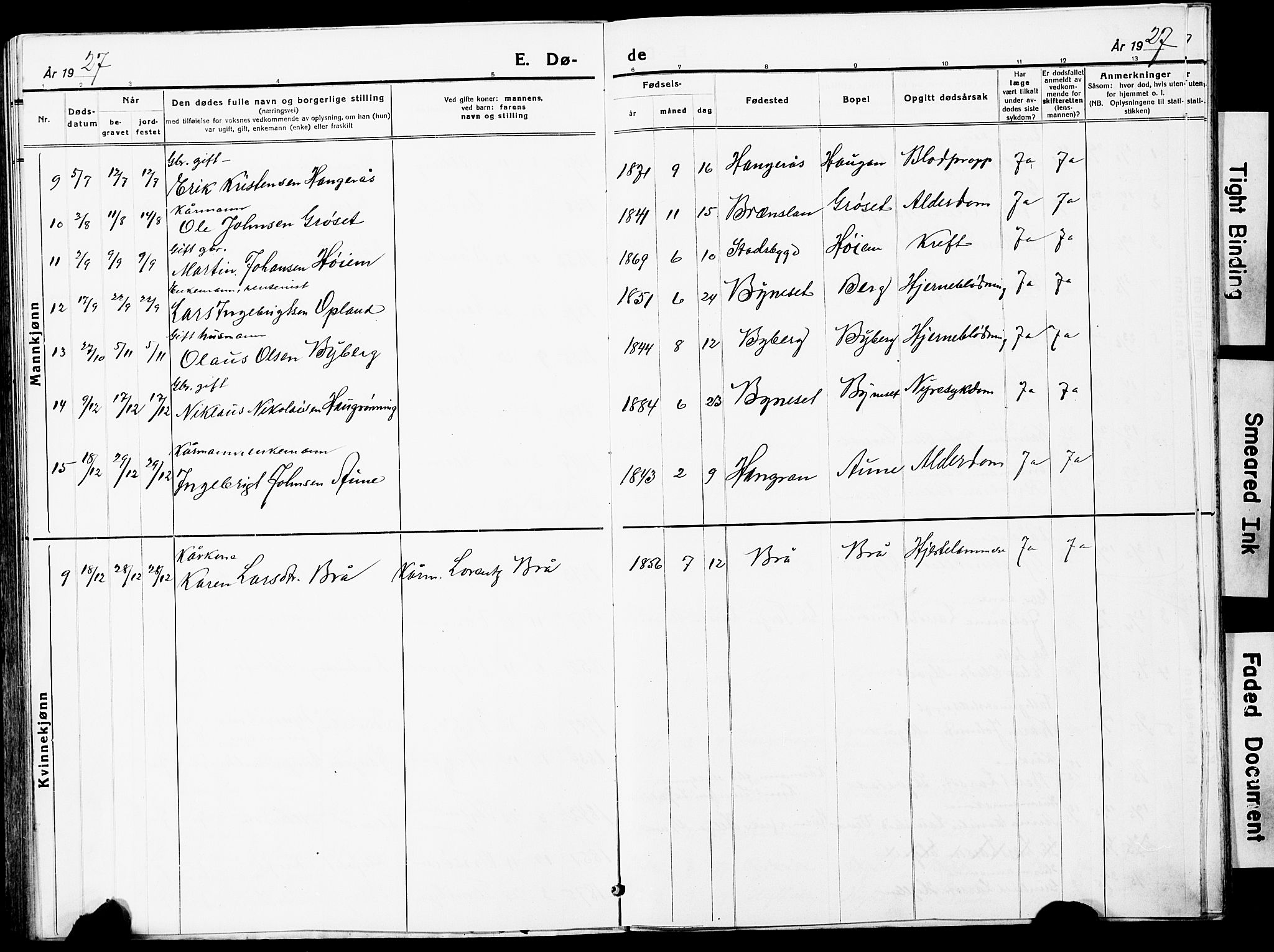 Ministerialprotokoller, klokkerbøker og fødselsregistre - Sør-Trøndelag, AV/SAT-A-1456/612/L0388: Klokkerbok nr. 612C04, 1909-1929