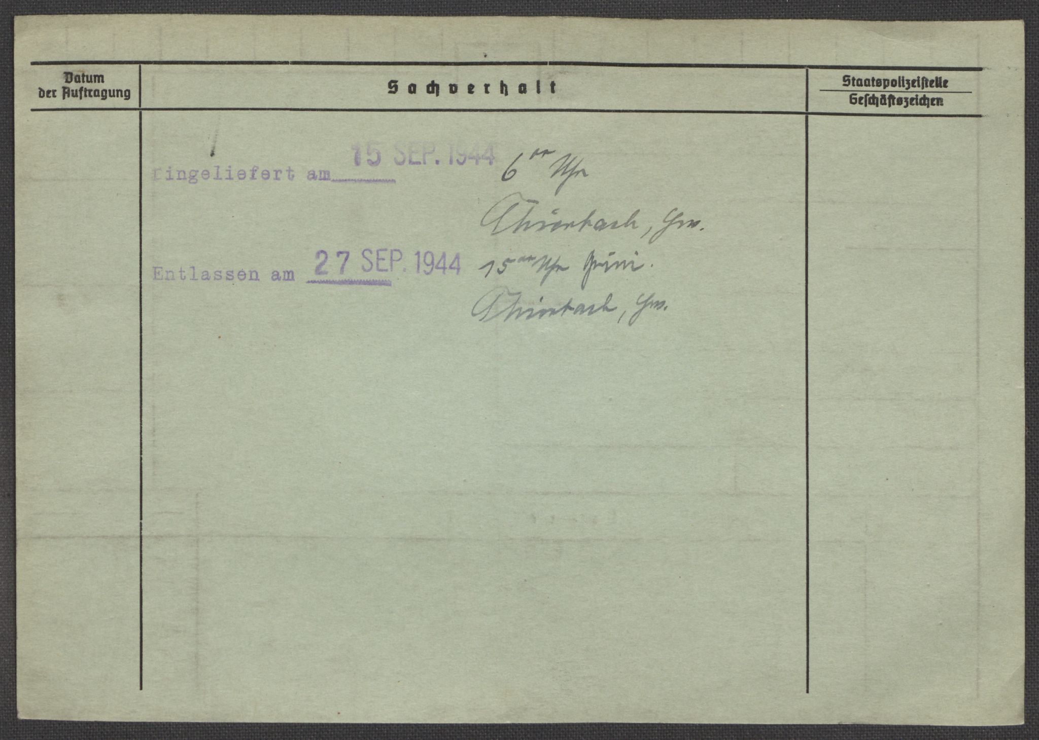 Befehlshaber der Sicherheitspolizei und des SD, AV/RA-RAFA-5969/E/Ea/Eaa/L0007: Register over norske fanger i Møllergata 19: Lundb-N, 1940-1945, s. 3