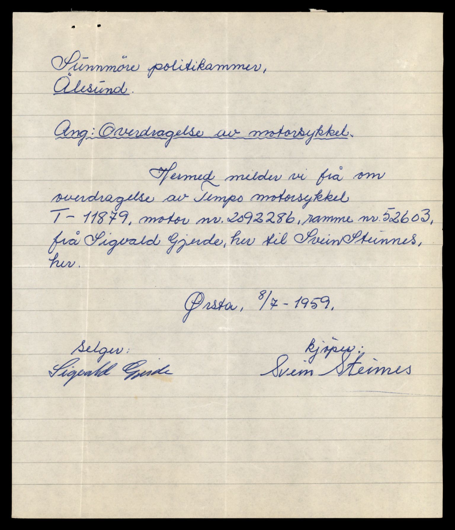 Møre og Romsdal vegkontor - Ålesund trafikkstasjon, AV/SAT-A-4099/F/Fe/L0031: Registreringskort for kjøretøy T 11800 - T 11996, 1927-1998, s. 1421