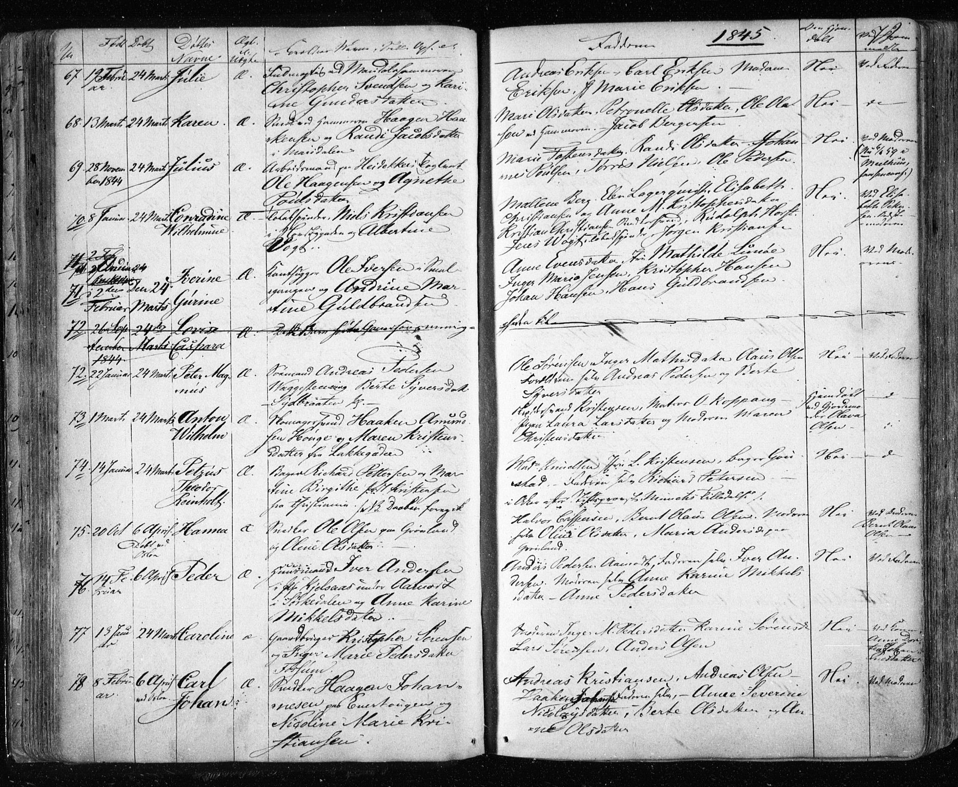 Aker prestekontor kirkebøker, AV/SAO-A-10861/F/L0019: Ministerialbok nr. 19, 1842-1852, s. 72