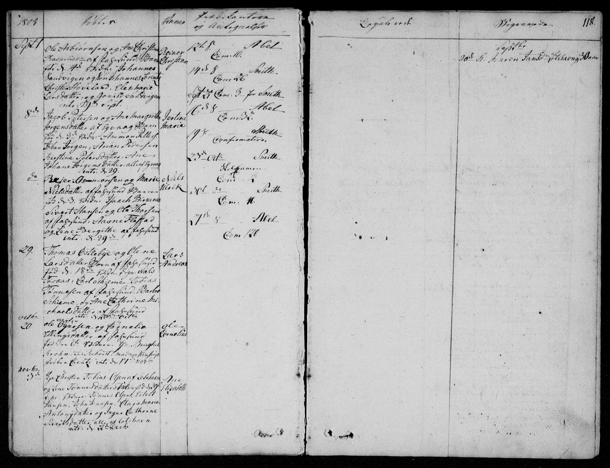 Farsund sokneprestkontor, SAK/1111-0009/F/Fa/L0001: Ministerialbok nr. A 1, 1784-1815, s. 118