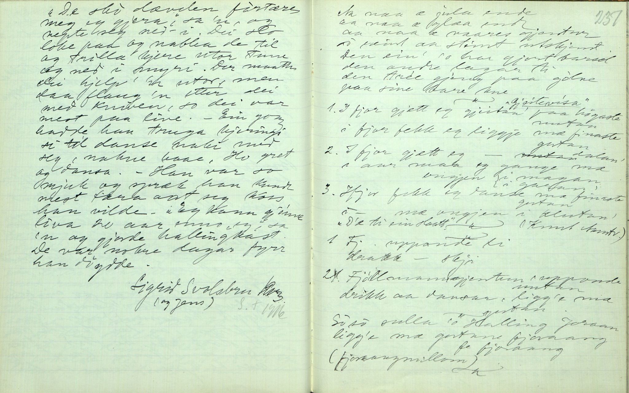 Rikard Berge, TEMU/TGM-A-1003/F/L0006/0045: 201-250 / 245 Kviteseid. Skrive av Marte Rudsodden, 1913, s. 236-237