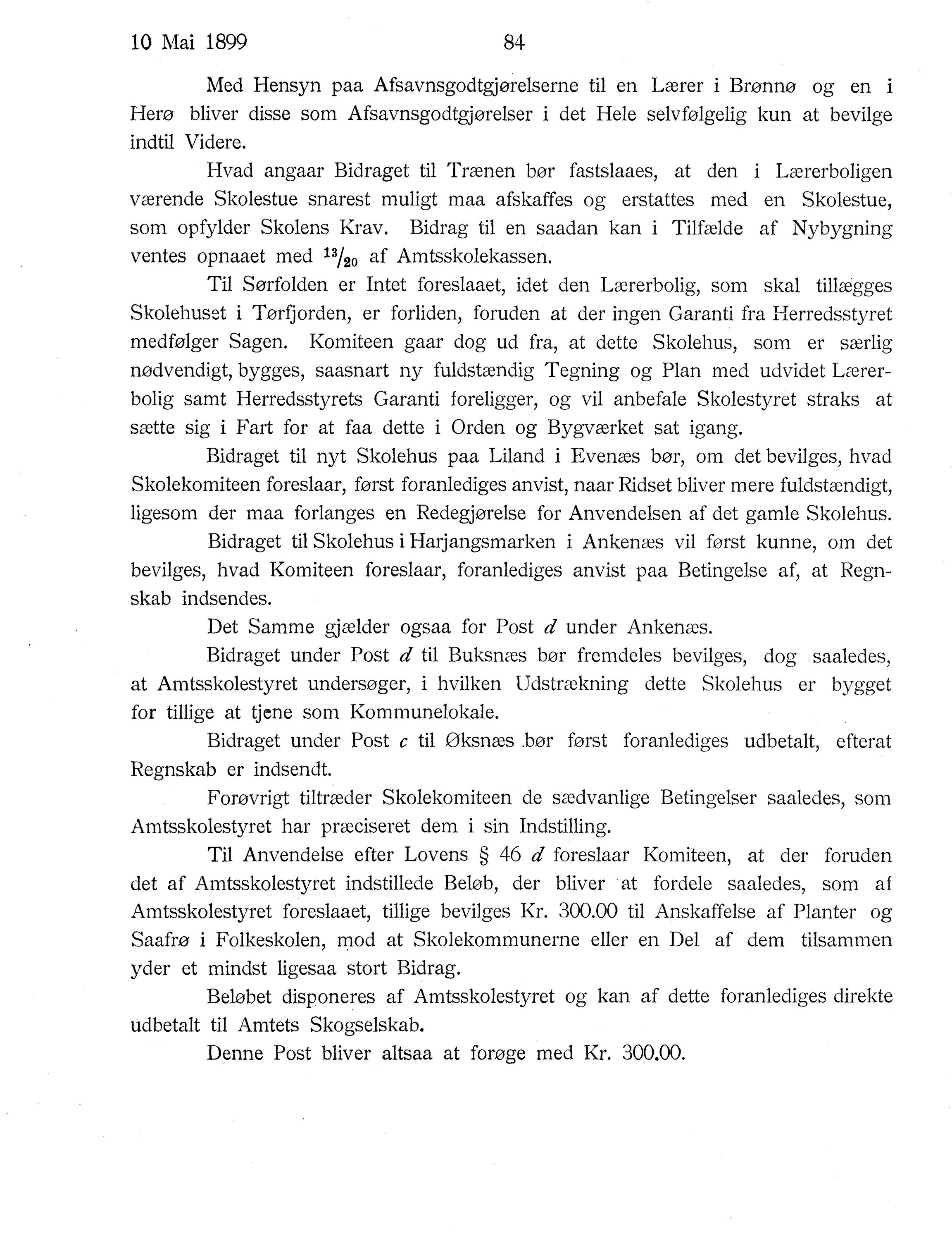 Nordland Fylkeskommune. Fylkestinget, AIN/NFK-17/176/A/Ac/L0022: Fylkestingsforhandlinger 1899, 1899