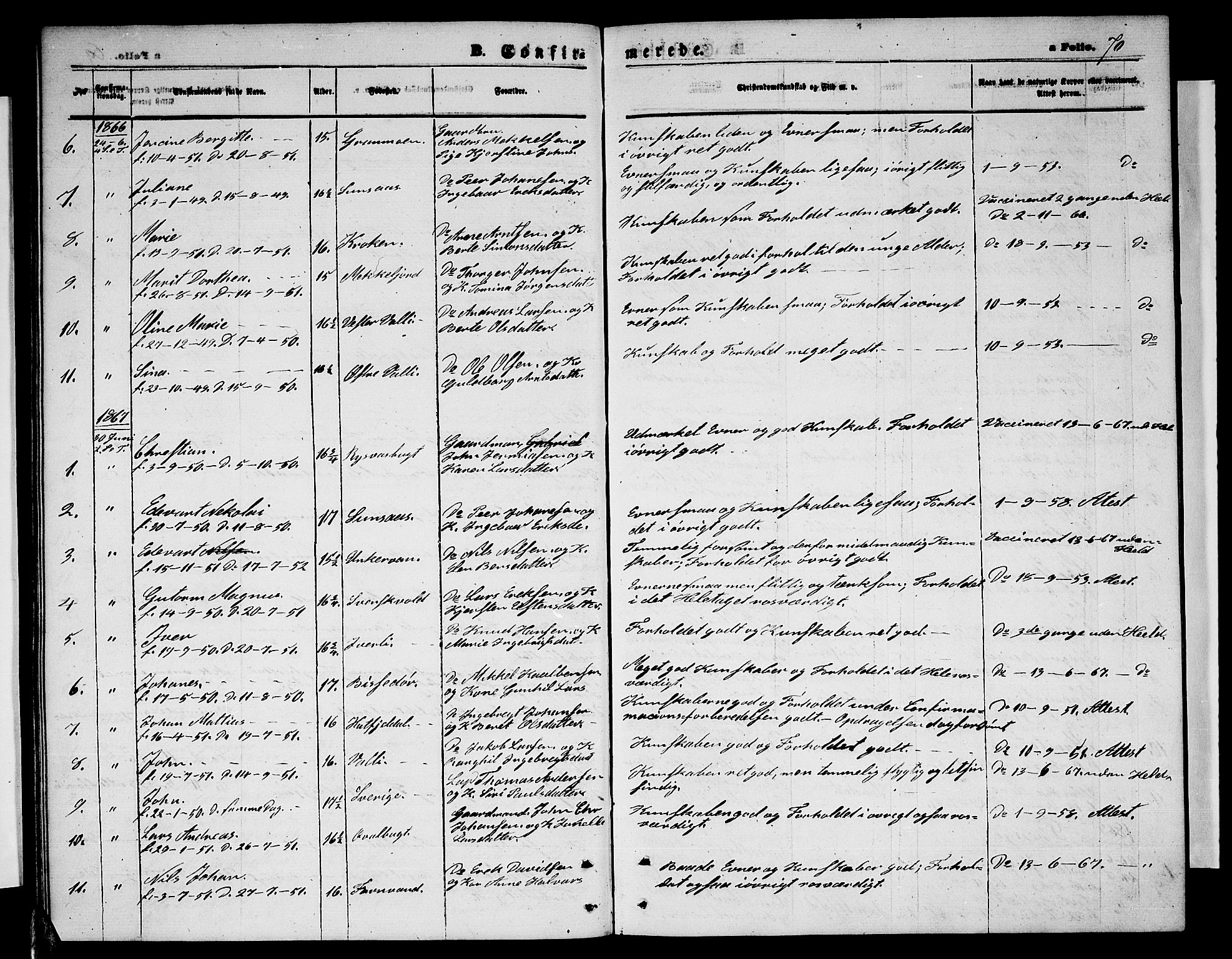 Ministerialprotokoller, klokkerbøker og fødselsregistre - Nordland, SAT/A-1459/823/L0329: Klokkerbok nr. 823C01, 1865-1878, s. 70