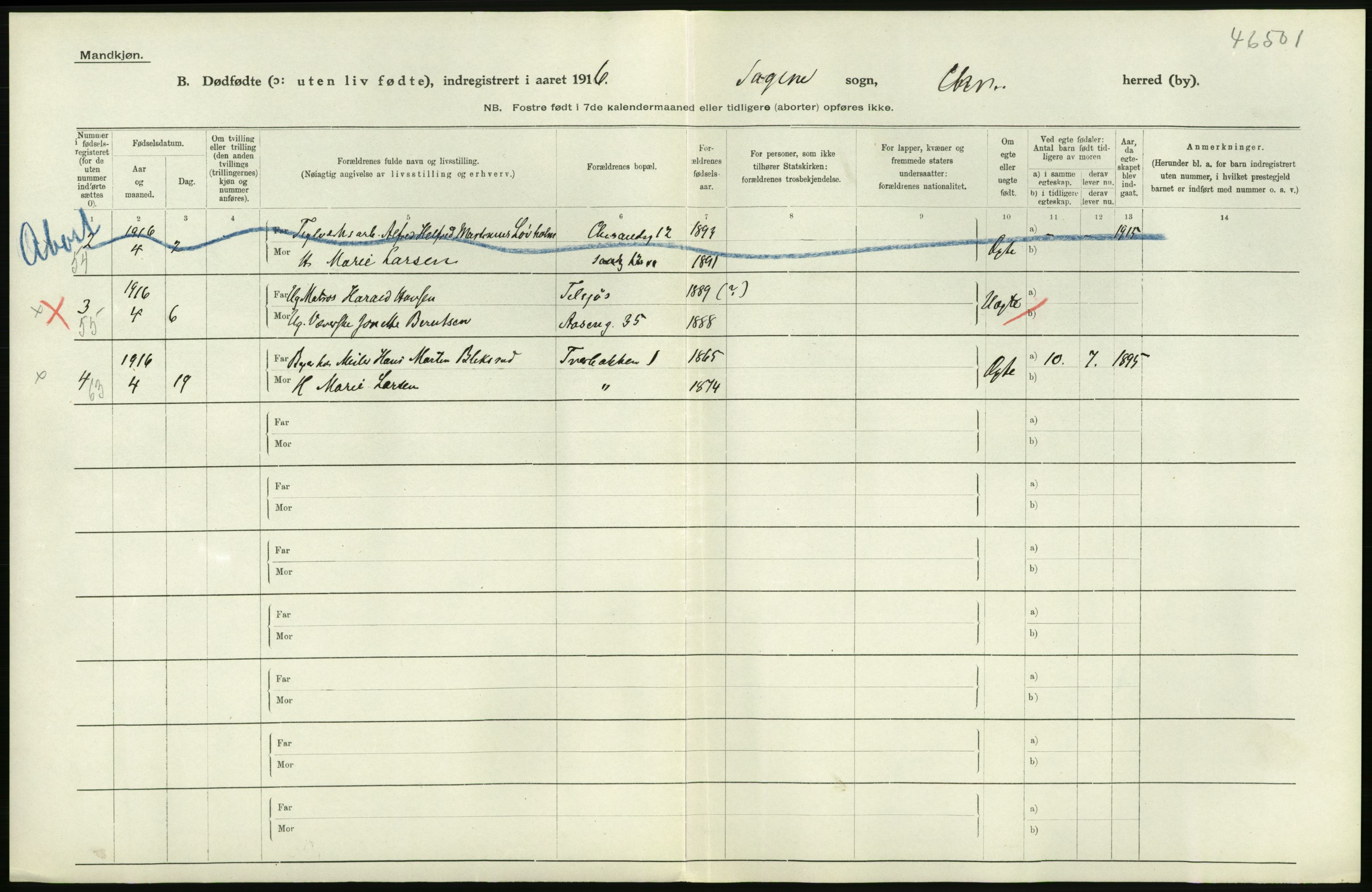 Statistisk sentralbyrå, Sosiodemografiske emner, Befolkning, AV/RA-S-2228/D/Df/Dfb/Dfbf/L0010: Kristiania: Døde, dødfødte., 1916, s. 530