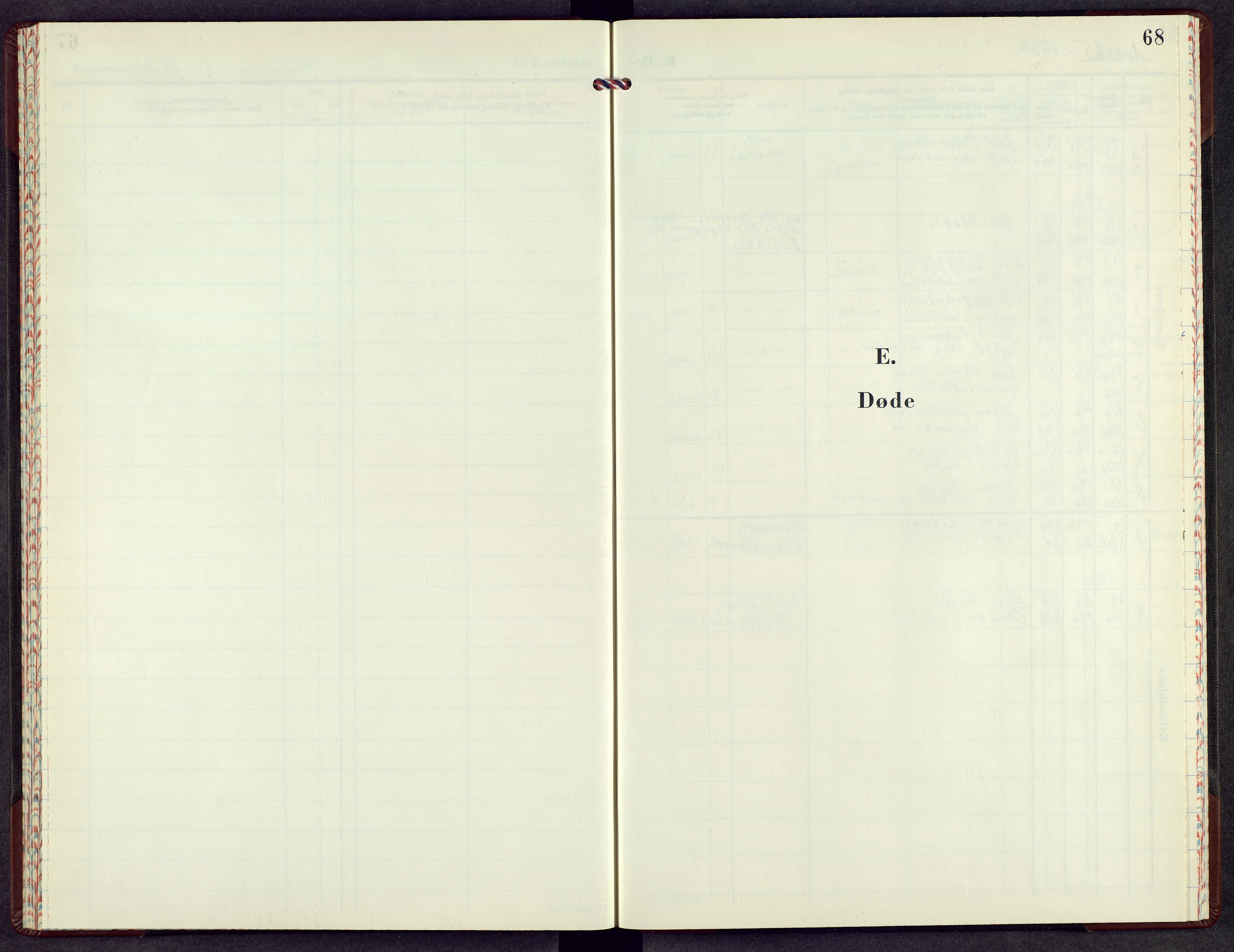 Trysil prestekontor, SAH/PREST-046/H/Ha/Hab/L0019: Klokkerbok nr. 19, 1965-1969, s. 68