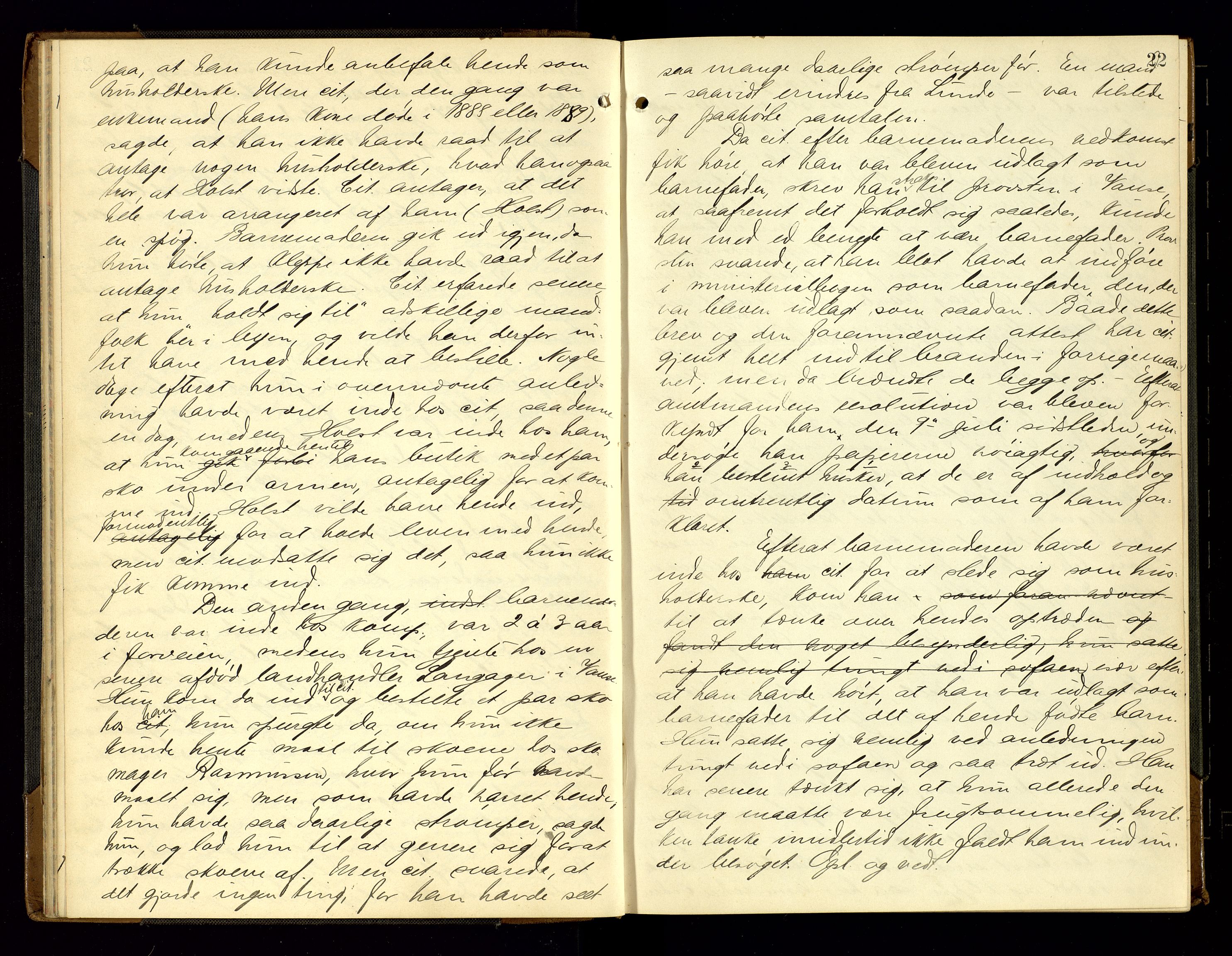 Lyngdal sorenskriveri, AV/SAK-1221-0004/F/Fb/L0093: Ekstrarettsprotokoll nr. 29, 1901-1904, s. 22