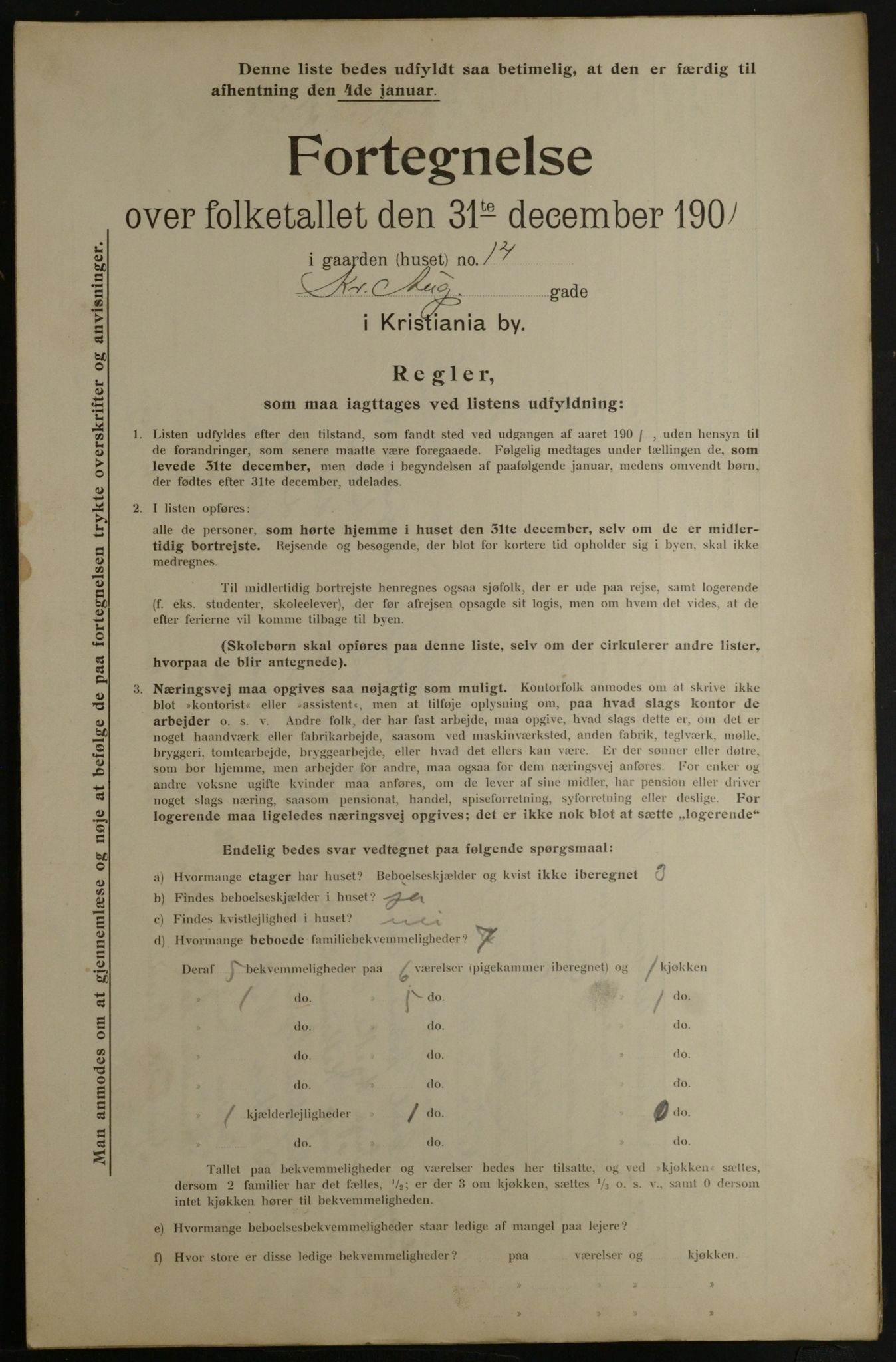 OBA, Kommunal folketelling 31.12.1901 for Kristiania kjøpstad, 1901, s. 8311