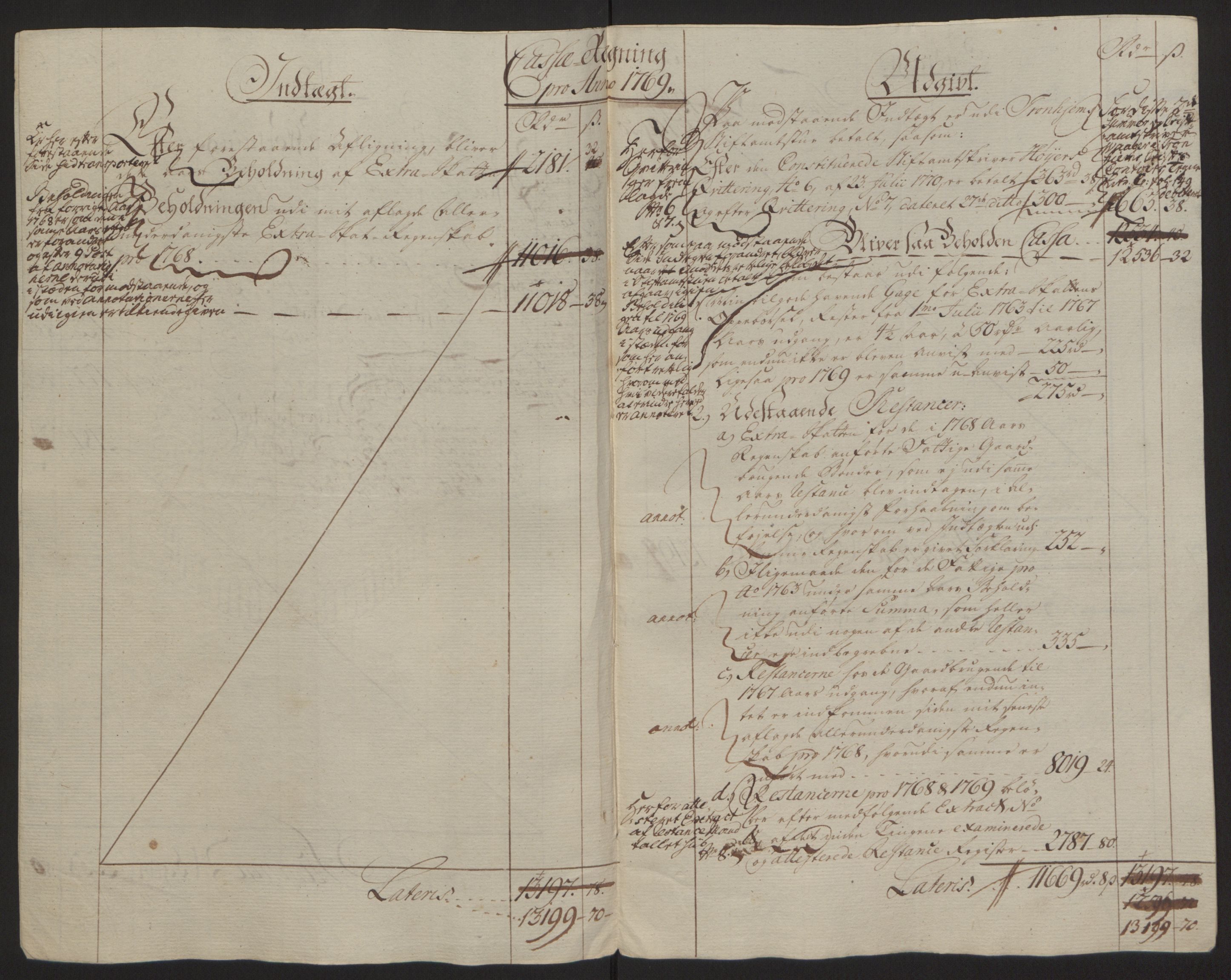 Rentekammeret inntil 1814, Reviderte regnskaper, Fogderegnskap, AV/RA-EA-4092/R63/L4420: Ekstraskatten Inderøy, 1762-1772, s. 341