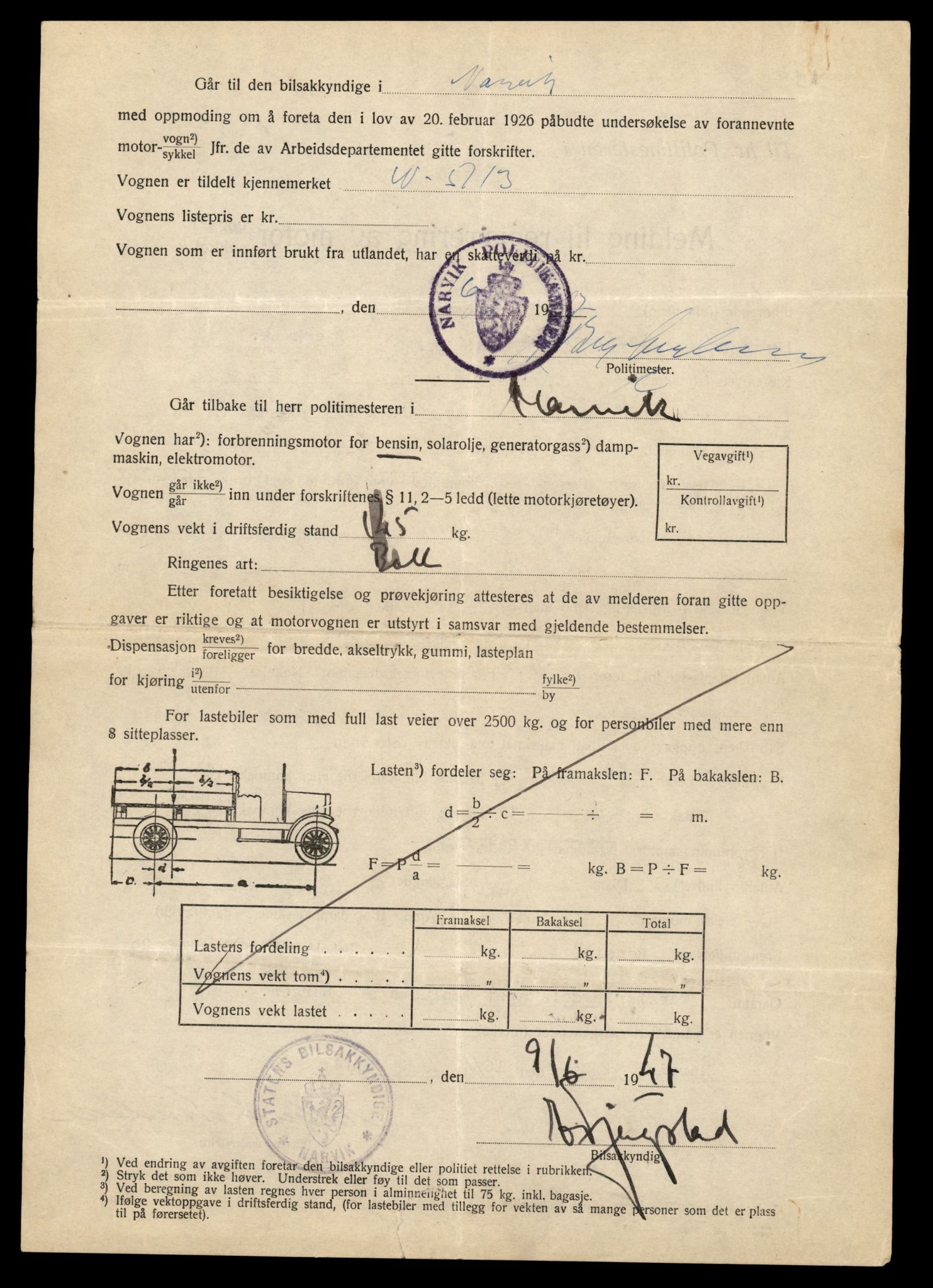 Møre og Romsdal vegkontor - Ålesund trafikkstasjon, AV/SAT-A-4099/F/Fe/L0040: Registreringskort for kjøretøy T 13531 - T 13709, 1927-1998, s. 718