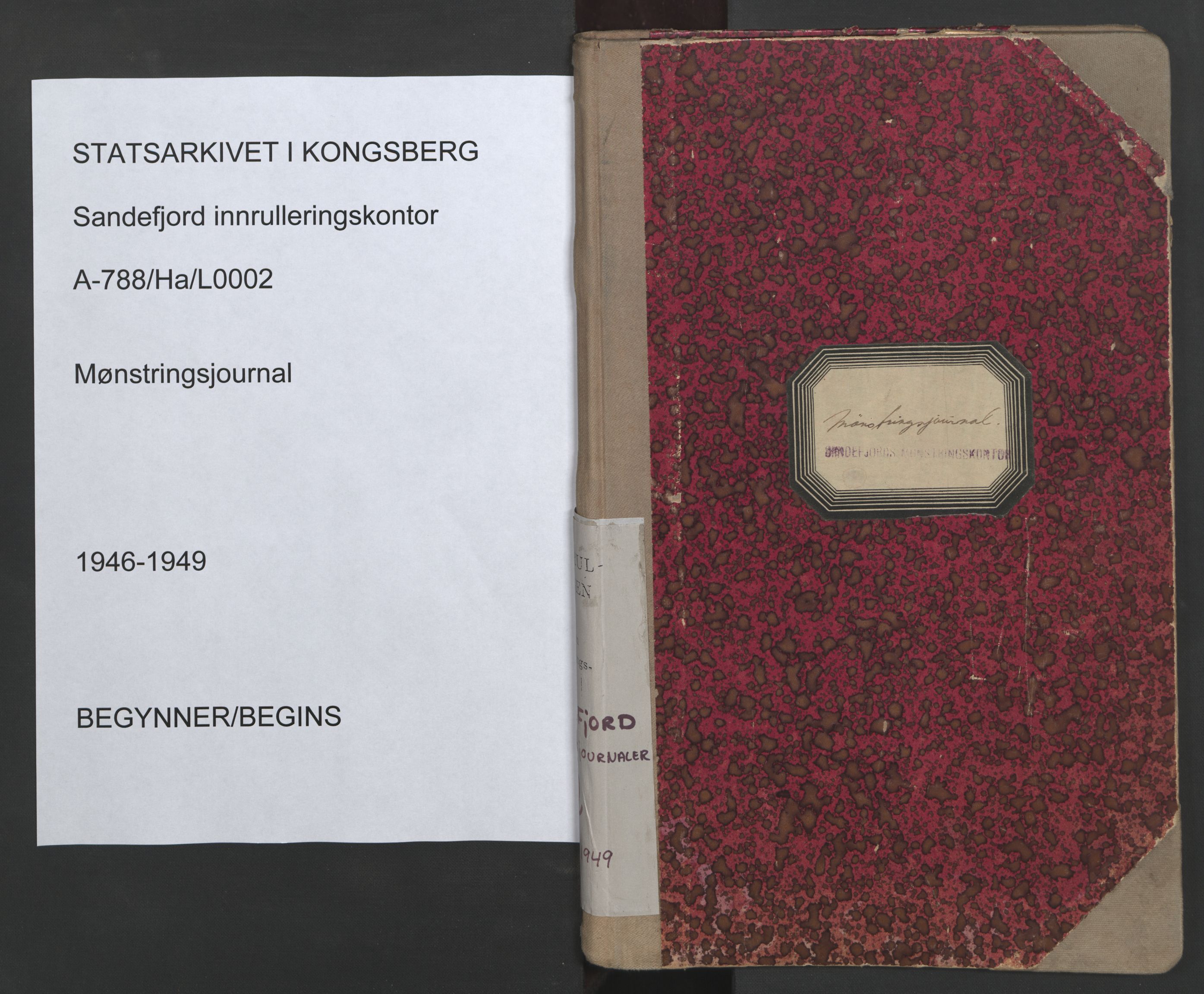 Sandefjord innrulleringskontor, SAKO/A-788/H/Ha/L0002: Mønstringsjournal, 1946-1949