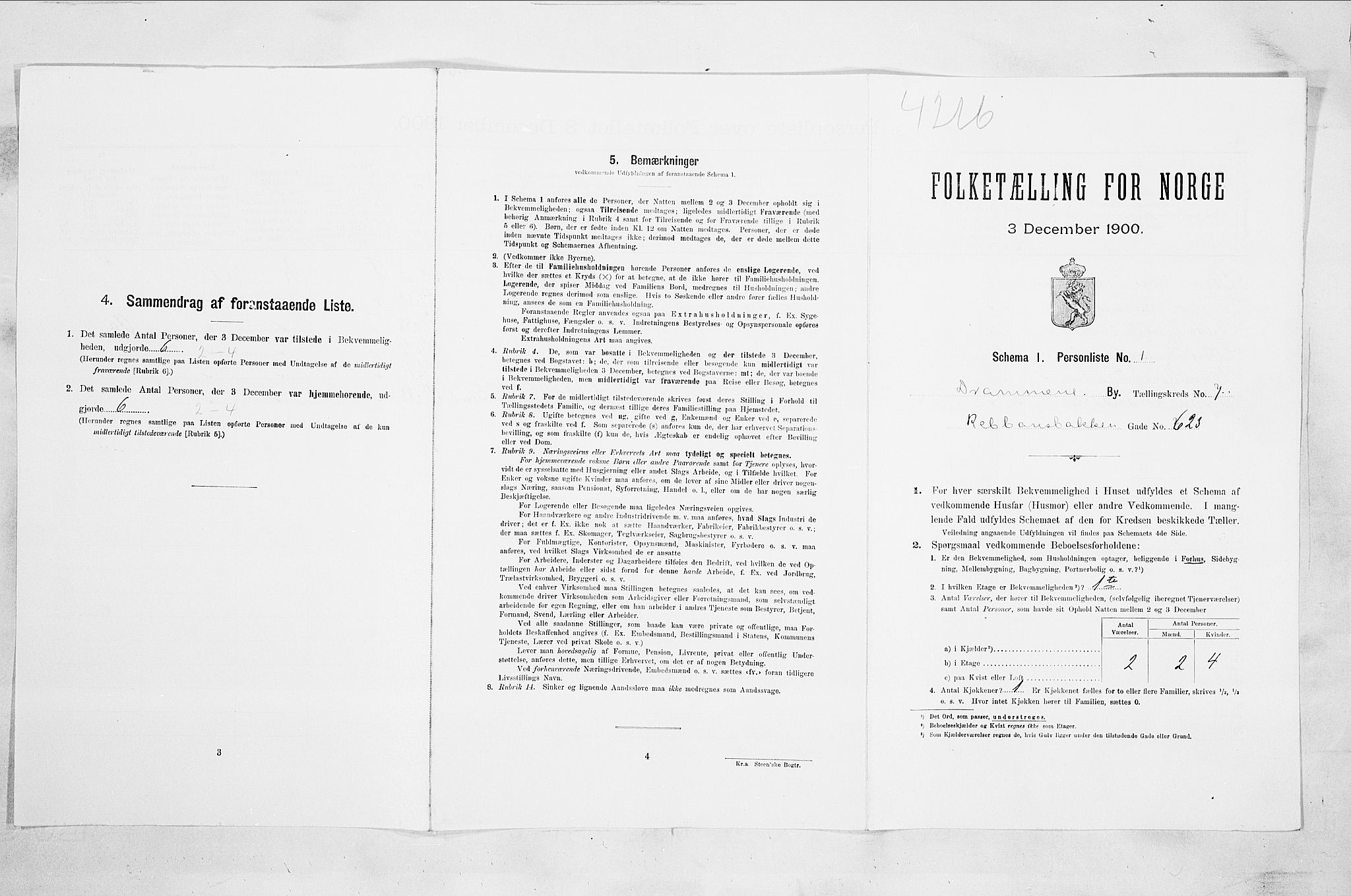 RA, Folketelling 1900 for 0602 Drammen kjøpstad, 1900, s. 1306