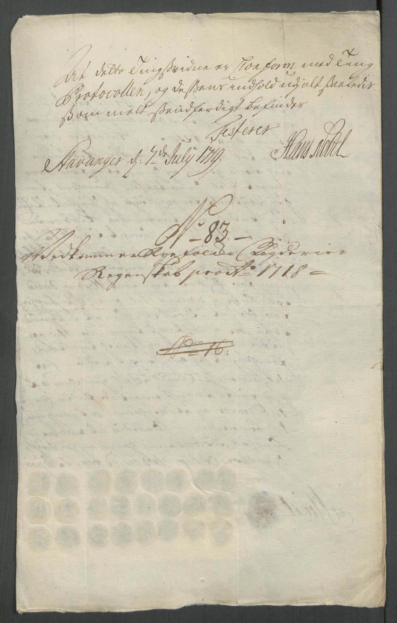 Rentekammeret inntil 1814, Reviderte regnskaper, Fogderegnskap, AV/RA-EA-4092/R47/L2871: Fogderegnskap Ryfylke, 1718, s. 378