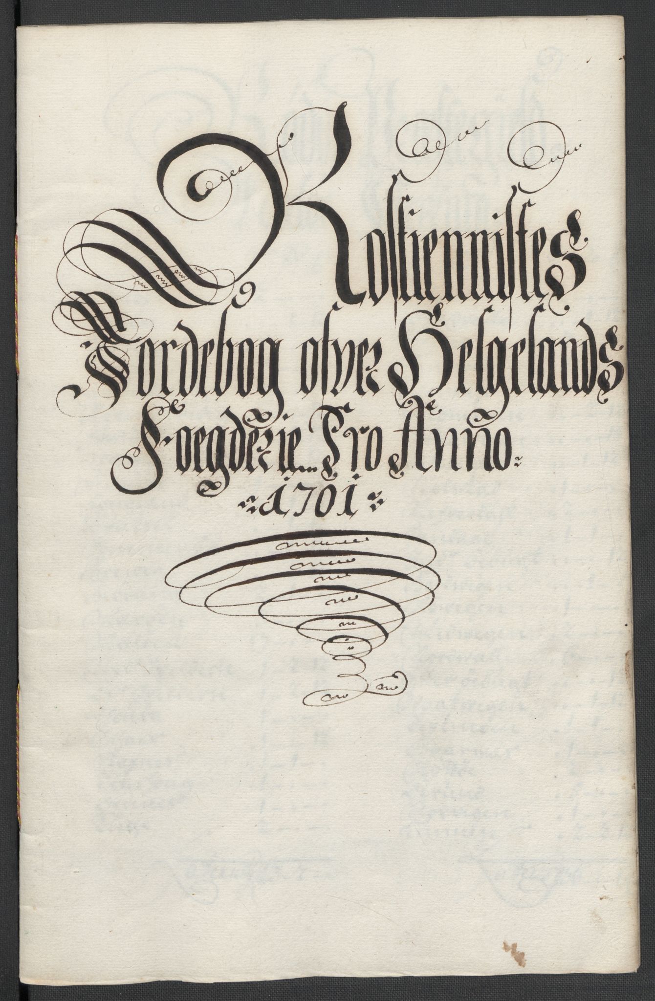 Rentekammeret inntil 1814, Reviderte regnskaper, Fogderegnskap, RA/EA-4092/R65/L4507: Fogderegnskap Helgeland, 1699-1701, s. 364