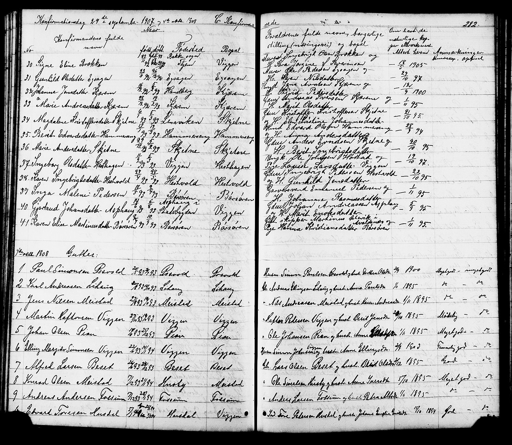 Ministerialprotokoller, klokkerbøker og fødselsregistre - Sør-Trøndelag, AV/SAT-A-1456/665/L0777: Klokkerbok nr. 665C02, 1867-1915, s. 282