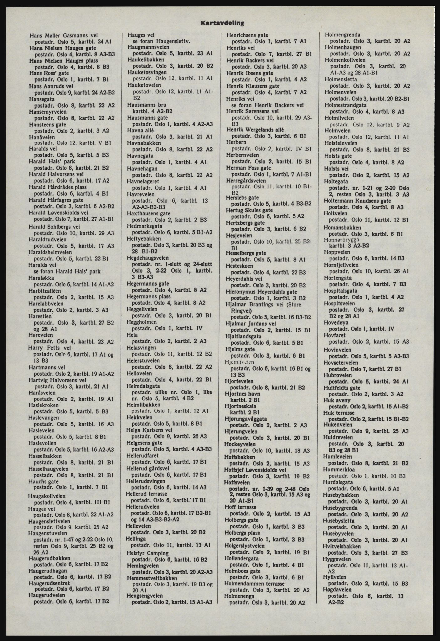 Kristiania/Oslo adressebok, PUBL/-, 1977-1978