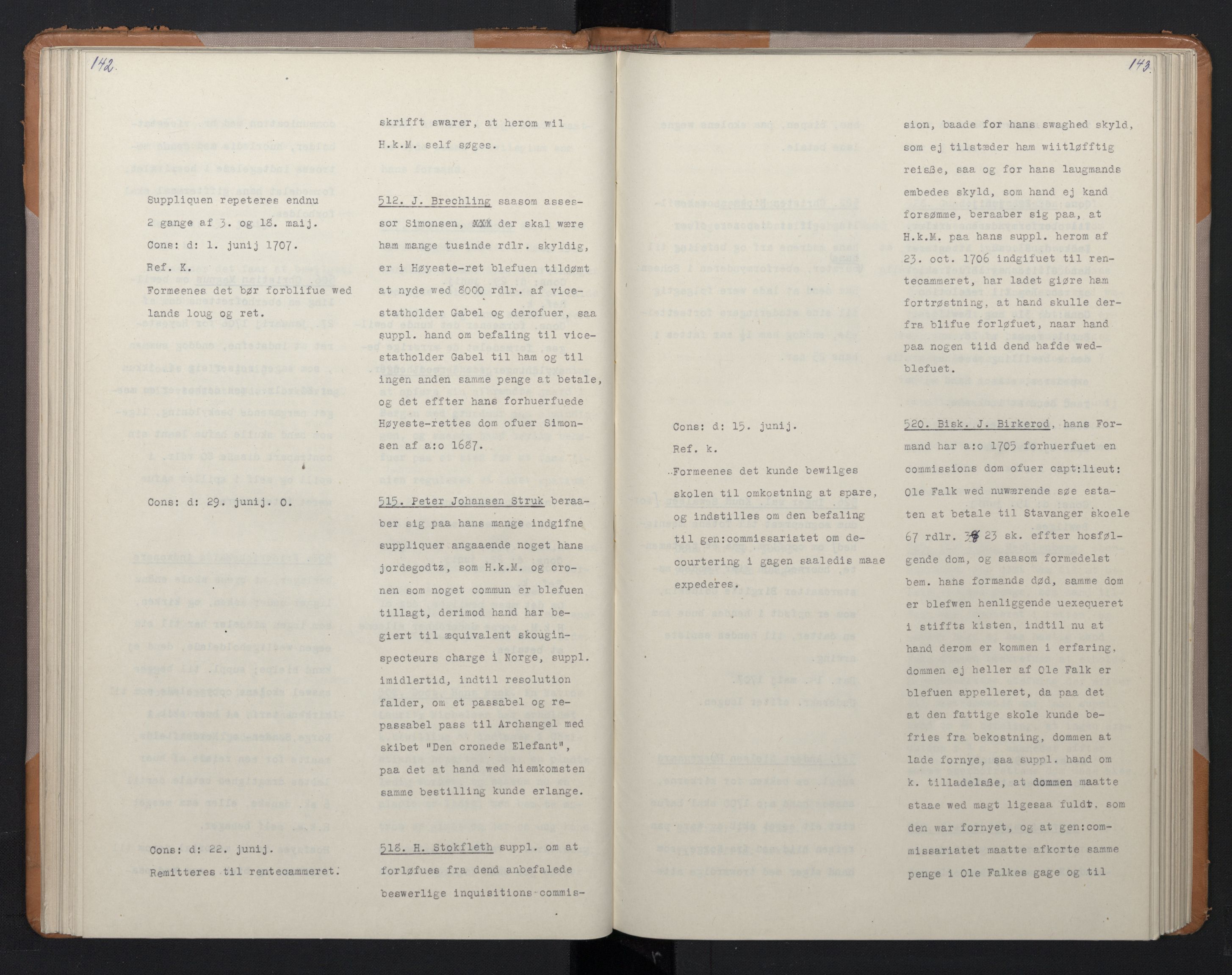 Avskriftsamlingen, AV/RA-EA-4022/F/Fa/L0075: Supplikker, 1707, s. 77