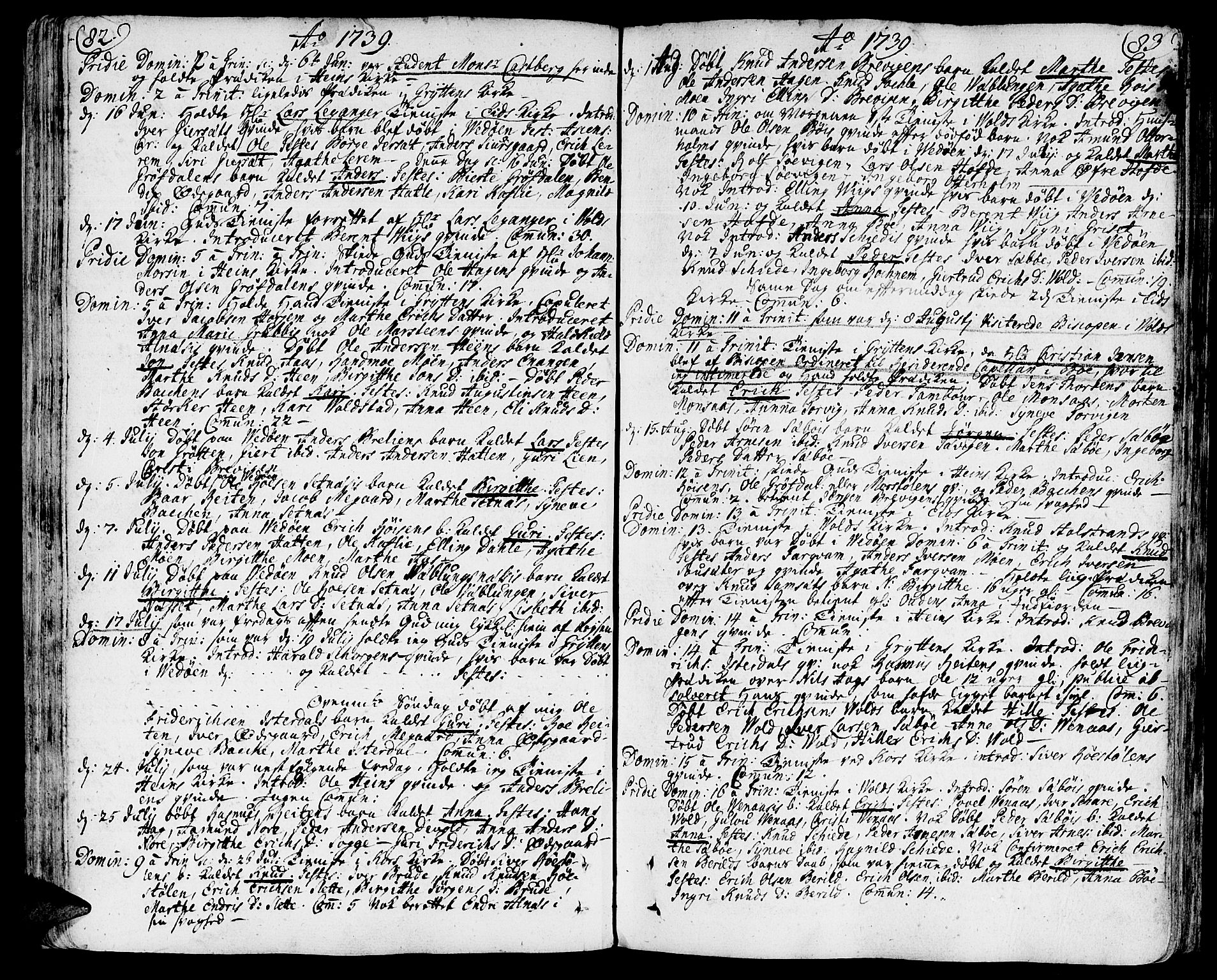 Ministerialprotokoller, klokkerbøker og fødselsregistre - Møre og Romsdal, AV/SAT-A-1454/544/L0568: Ministerialbok nr. 544A01, 1725-1763, s. 82-83