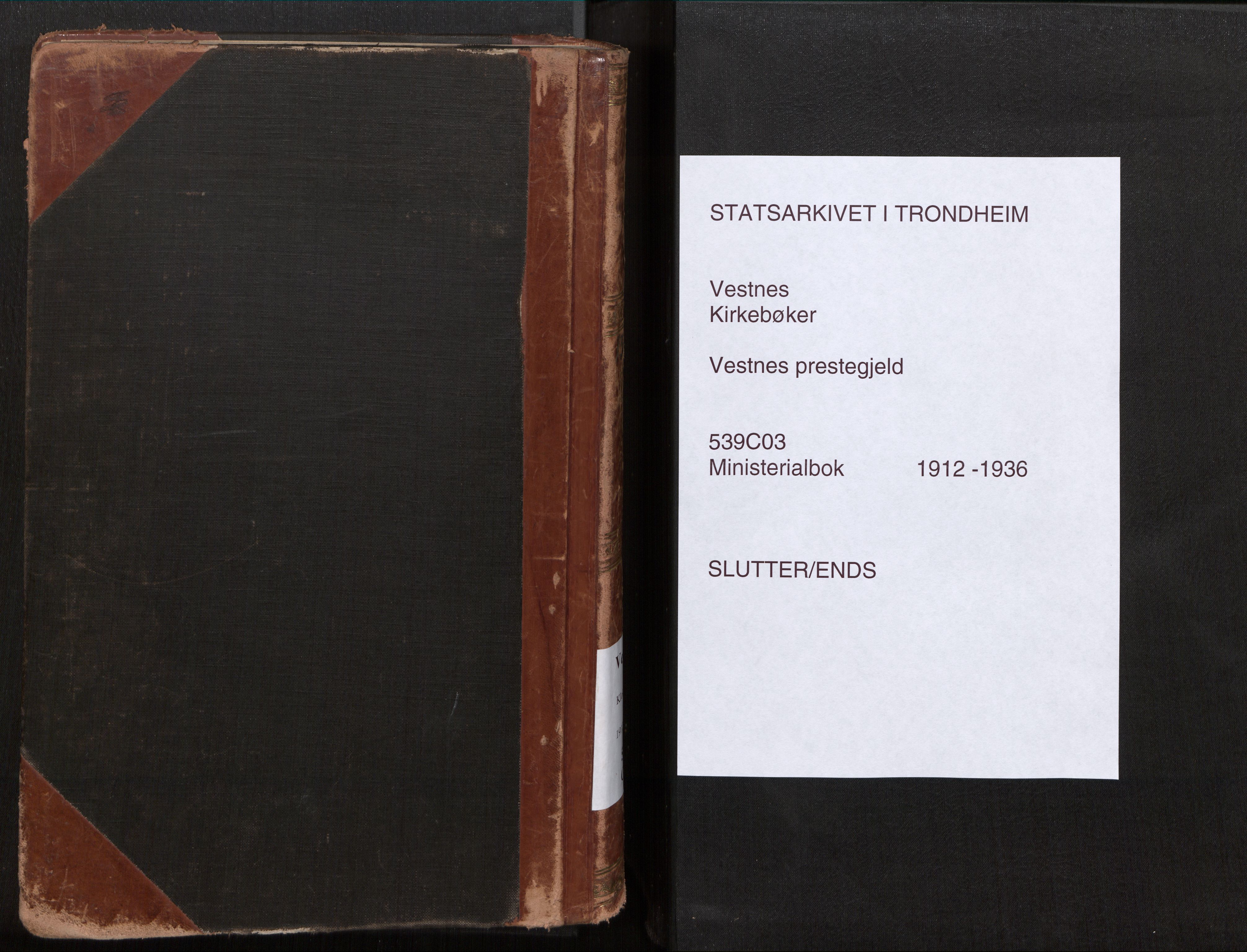 Ministerialprotokoller, klokkerbøker og fødselsregistre - Møre og Romsdal, AV/SAT-A-1454/539/L0536a: Klokkerbok nr. 539C03, 1912-1936