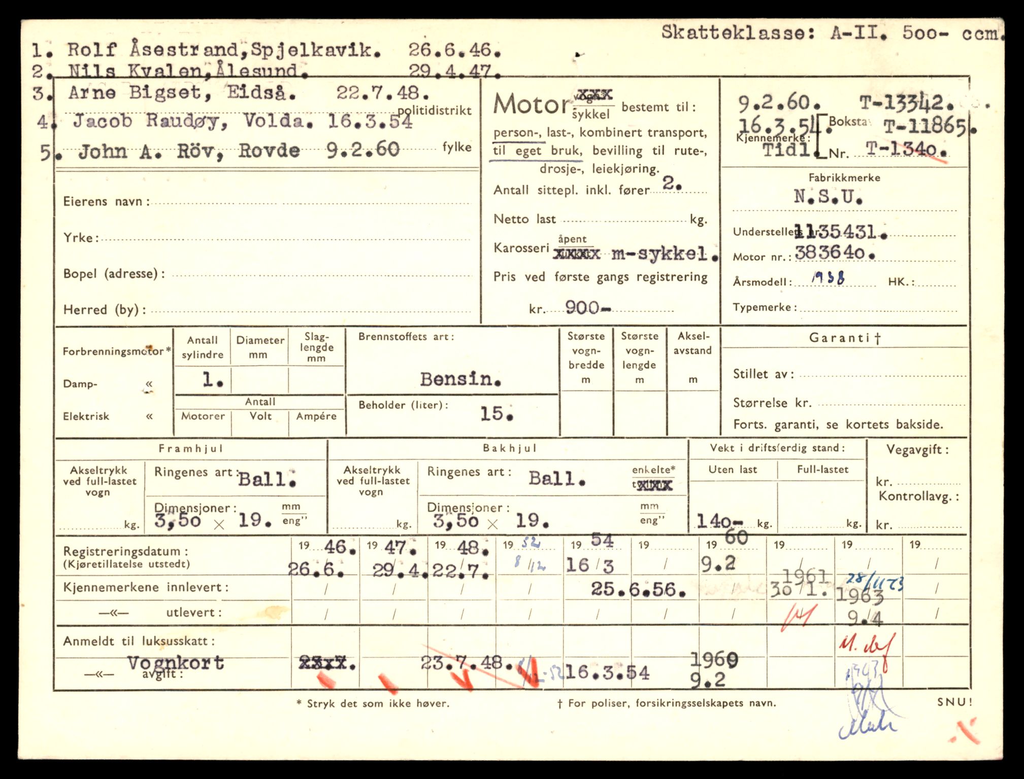 Møre og Romsdal vegkontor - Ålesund trafikkstasjon, AV/SAT-A-4099/F/Fe/L0038: Registreringskort for kjøretøy T 13180 - T 13360, 1927-1998, s. 2717