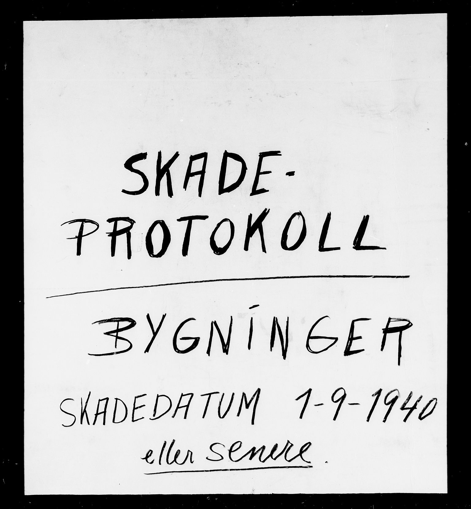 Krigsskadetrygdene for bygninger og løsøre, AV/RA-S-1548/V/L0037: Bygning, branntrygdet., 1940-1945