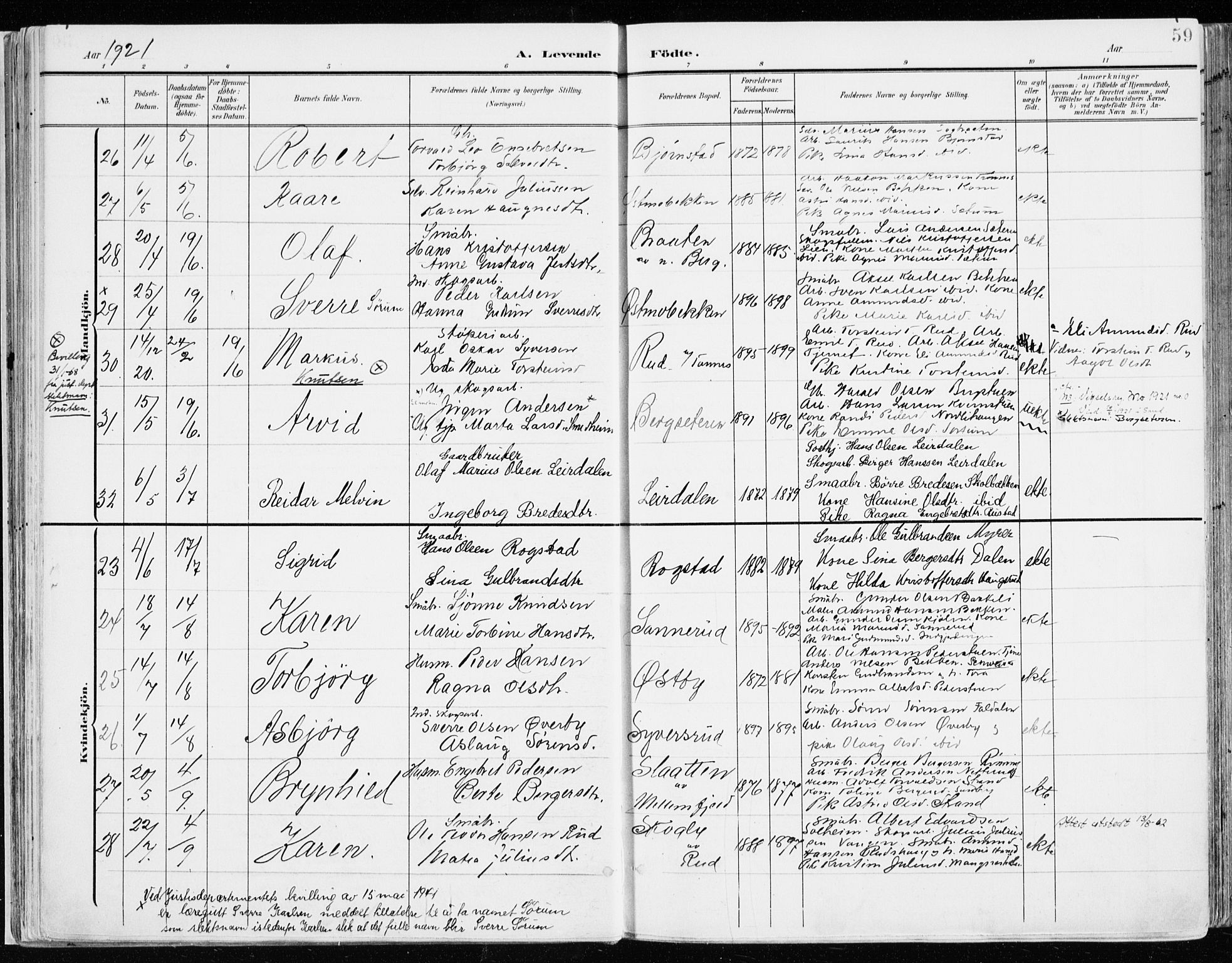 Nord-Odal prestekontor, AV/SAH-PREST-032/H/Ha/Haa/L0009: Ministerialbok nr. 9, 1902-1926, s. 59