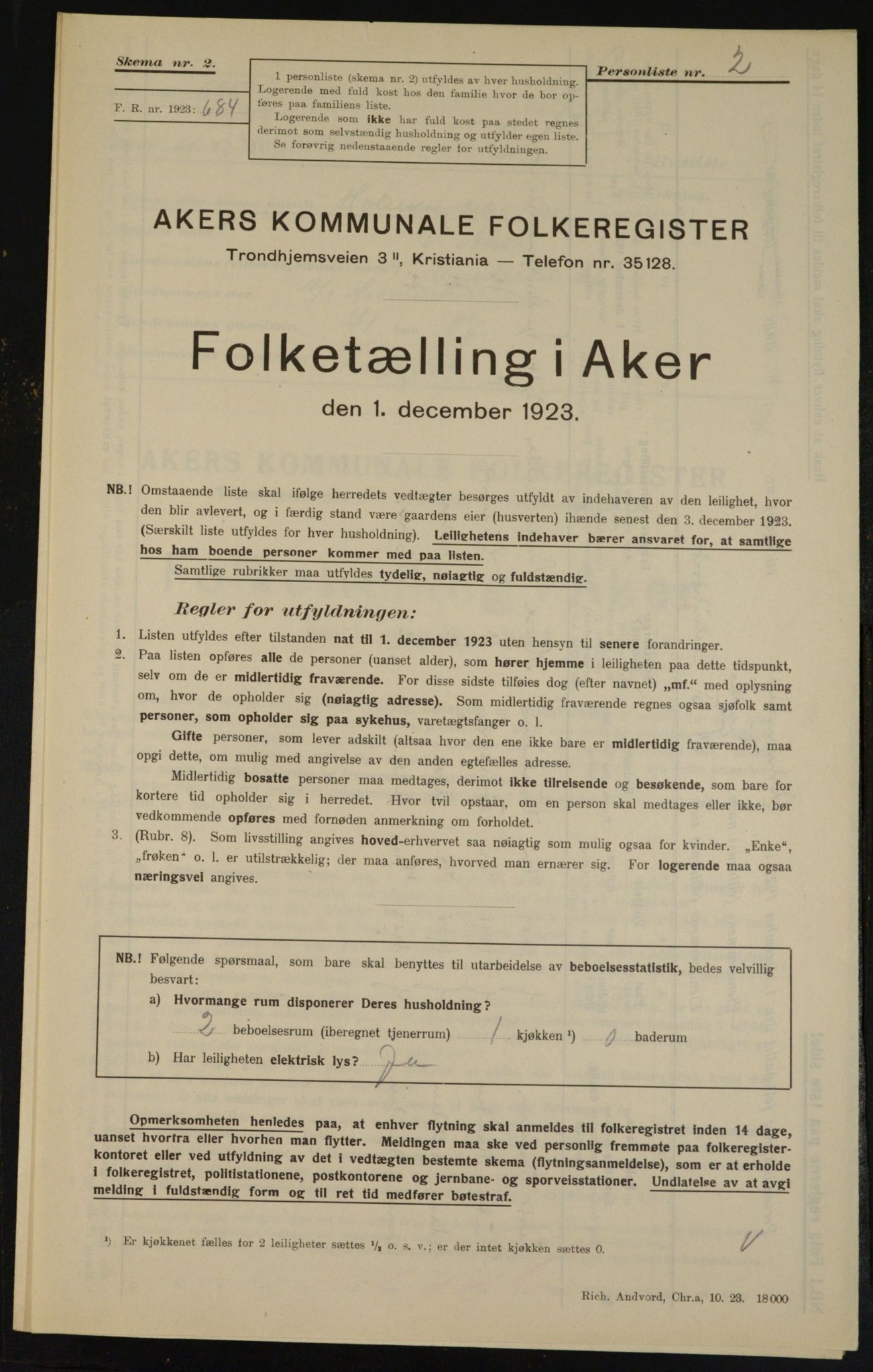 , Kommunal folketelling 1.12.1923 for Aker, 1923, s. 11626